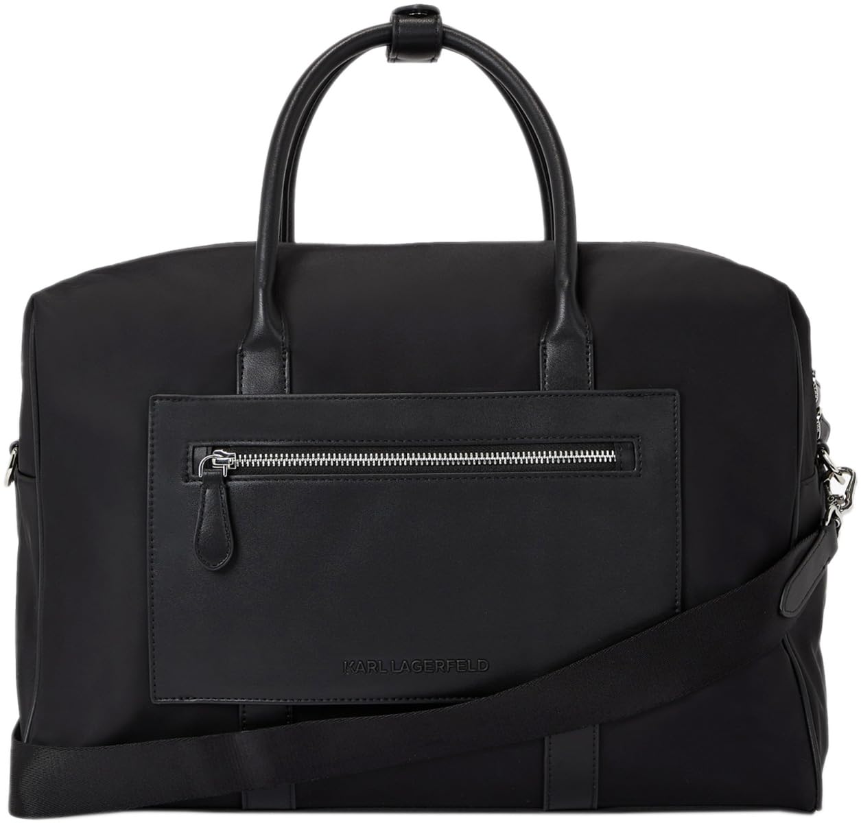 KARL LAGERFELD Women's Designer Handbag - Black Leather Luxury Purse for Work, Travel & Evening Out