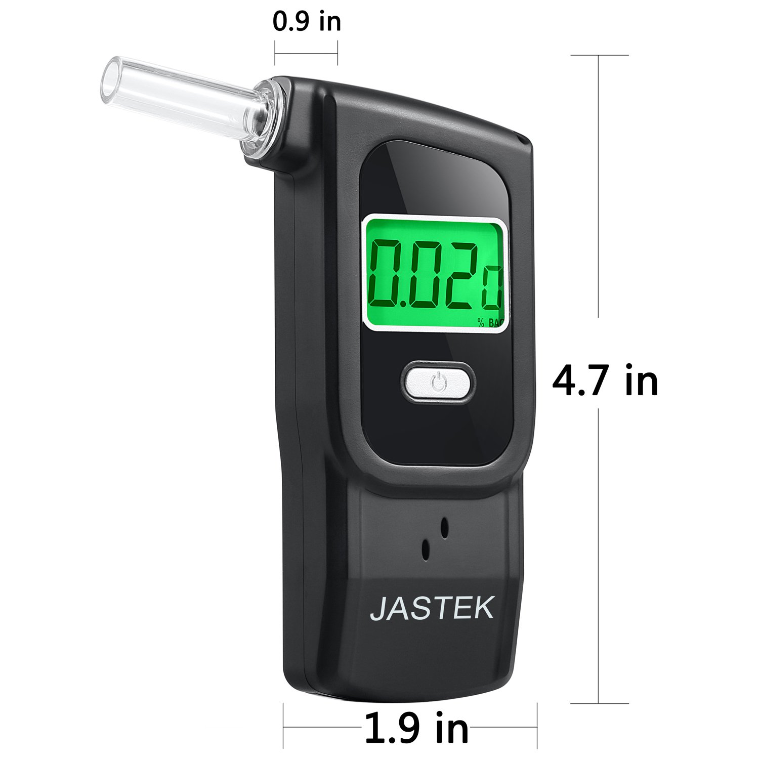 Professional Portable Breathalyzer Tester - Digital Alcohol Detector with Memory & Warning Function (10 Mouthpieces) | Accurate BAC Testing for Home, Car, Office & Personal Safety