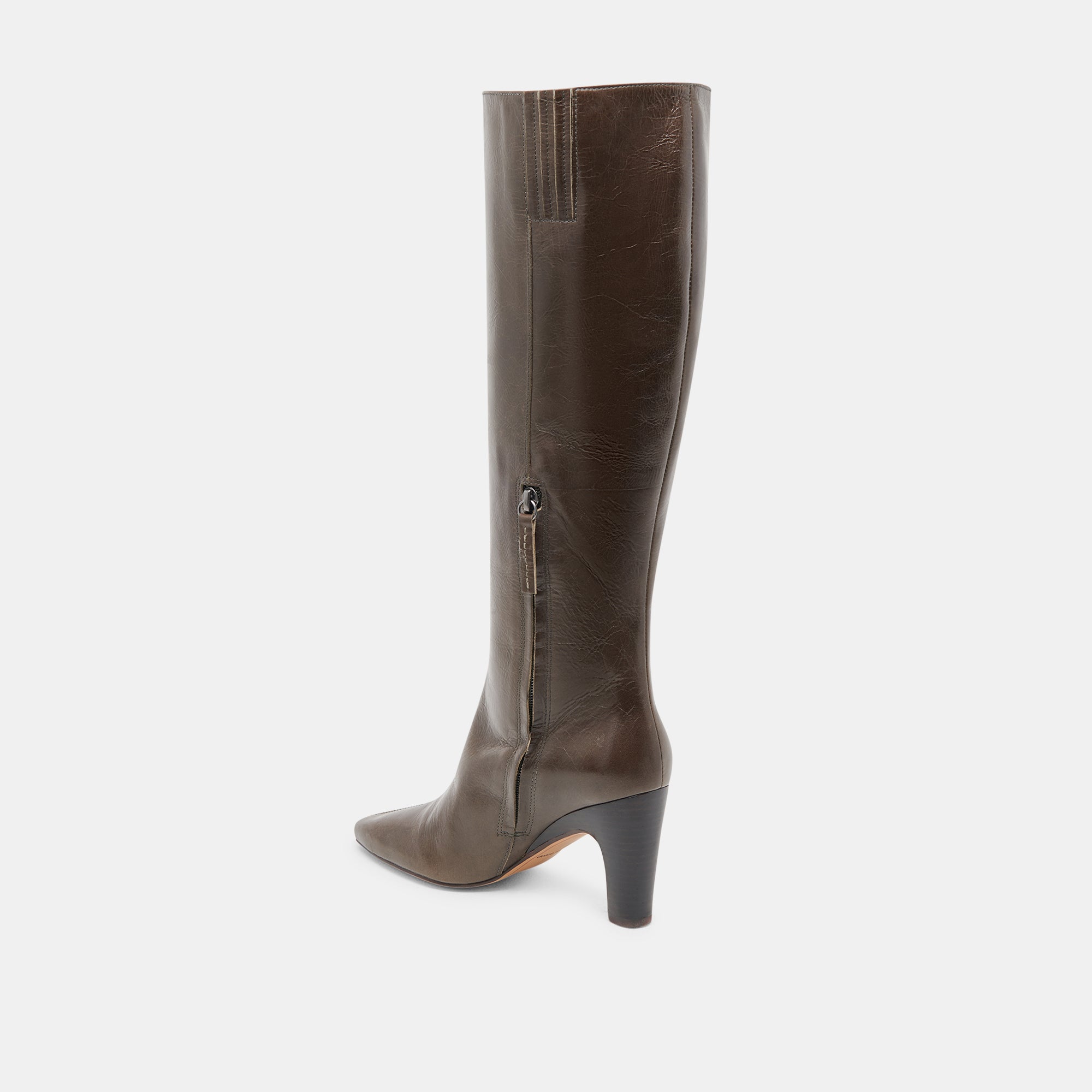 NELAS Dark Olive Leather Boots for Women - Waterproof & Comfortable Ankle Boots for Outdoor, Hiking, and Casual Wear