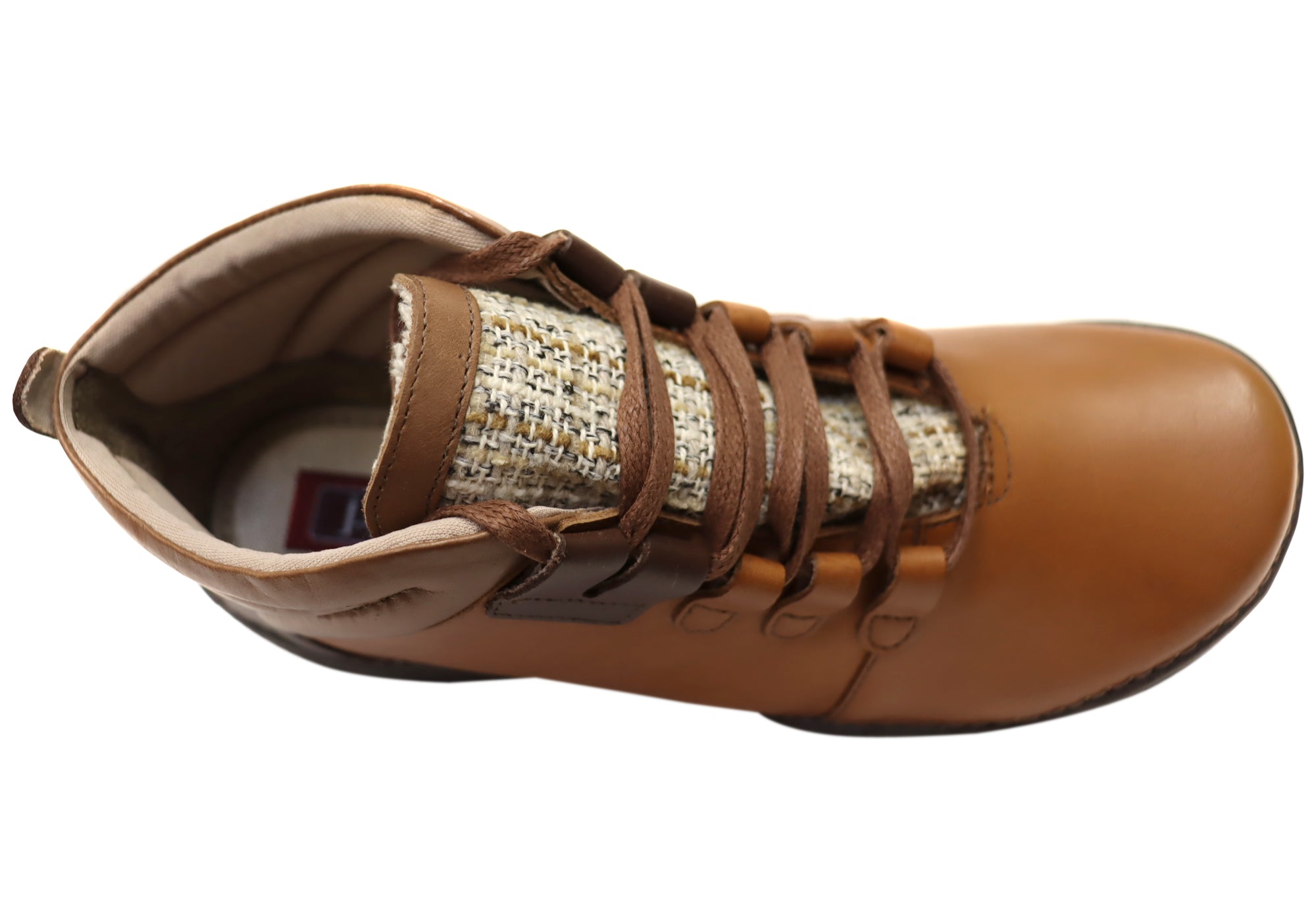 J Gean Women's Comfortable Leather Ankle Boots - Brazilian Made Amber Color Casual Shoes for Walking, Work & Everyday Wear