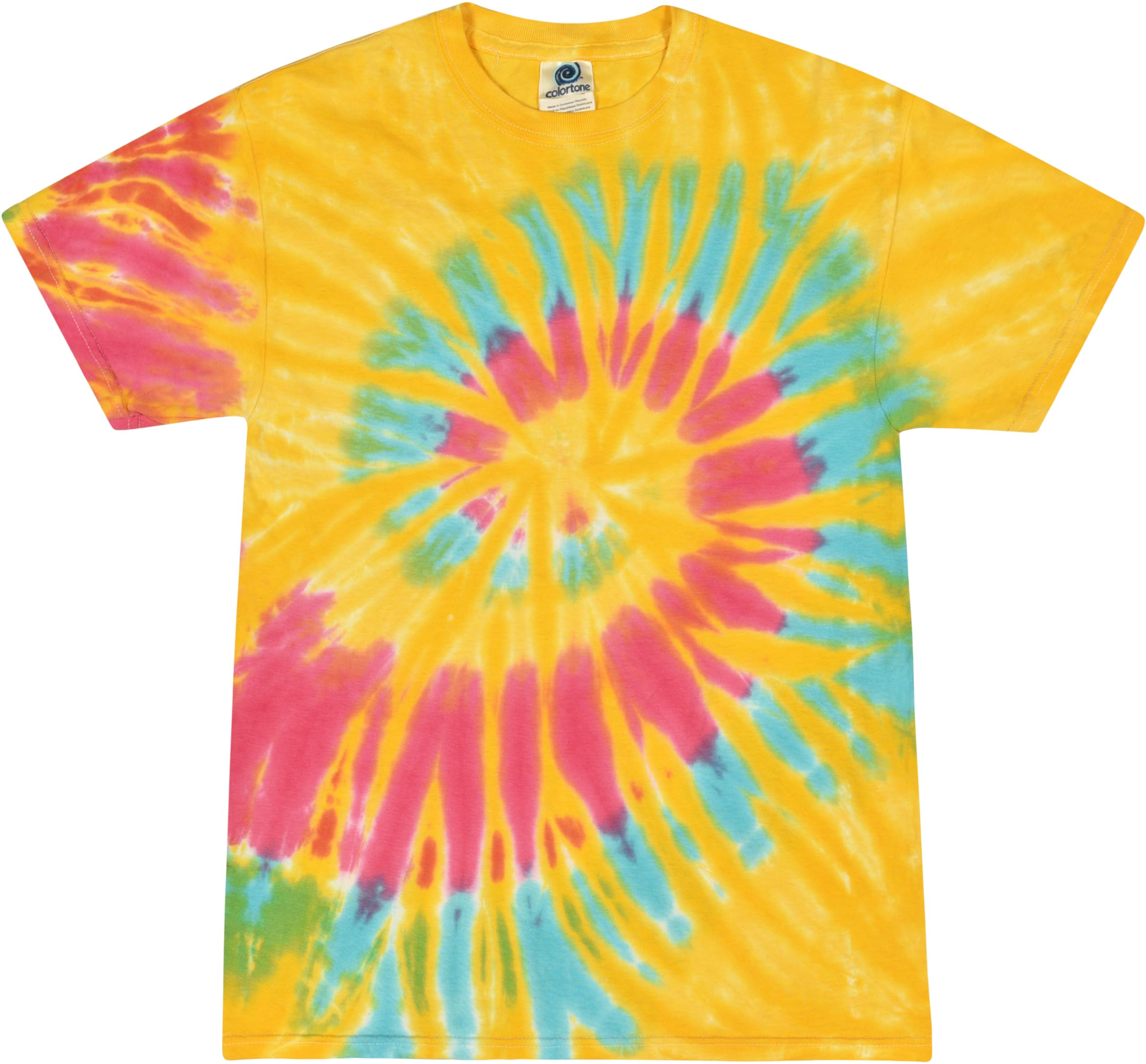 Vibrant Colortone Tie Dye T-Shirts for Men & Women | Soft Unisex Short Sleeve Cotton Tees | Perfect for Festivals, Beach Outings & Casual Wear