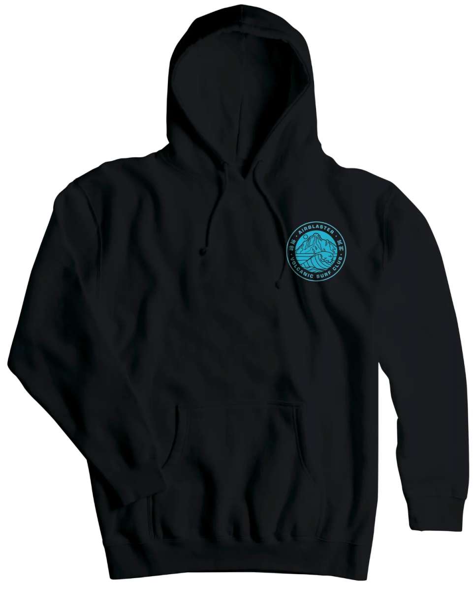 Airblaster Volcanic Surf Club Hoodie 2024 - Premium Fleece Pullover for Surfing & Outdoor Activities - Warm & Stylish Winter Hooded Sweatshirt for Men & Women