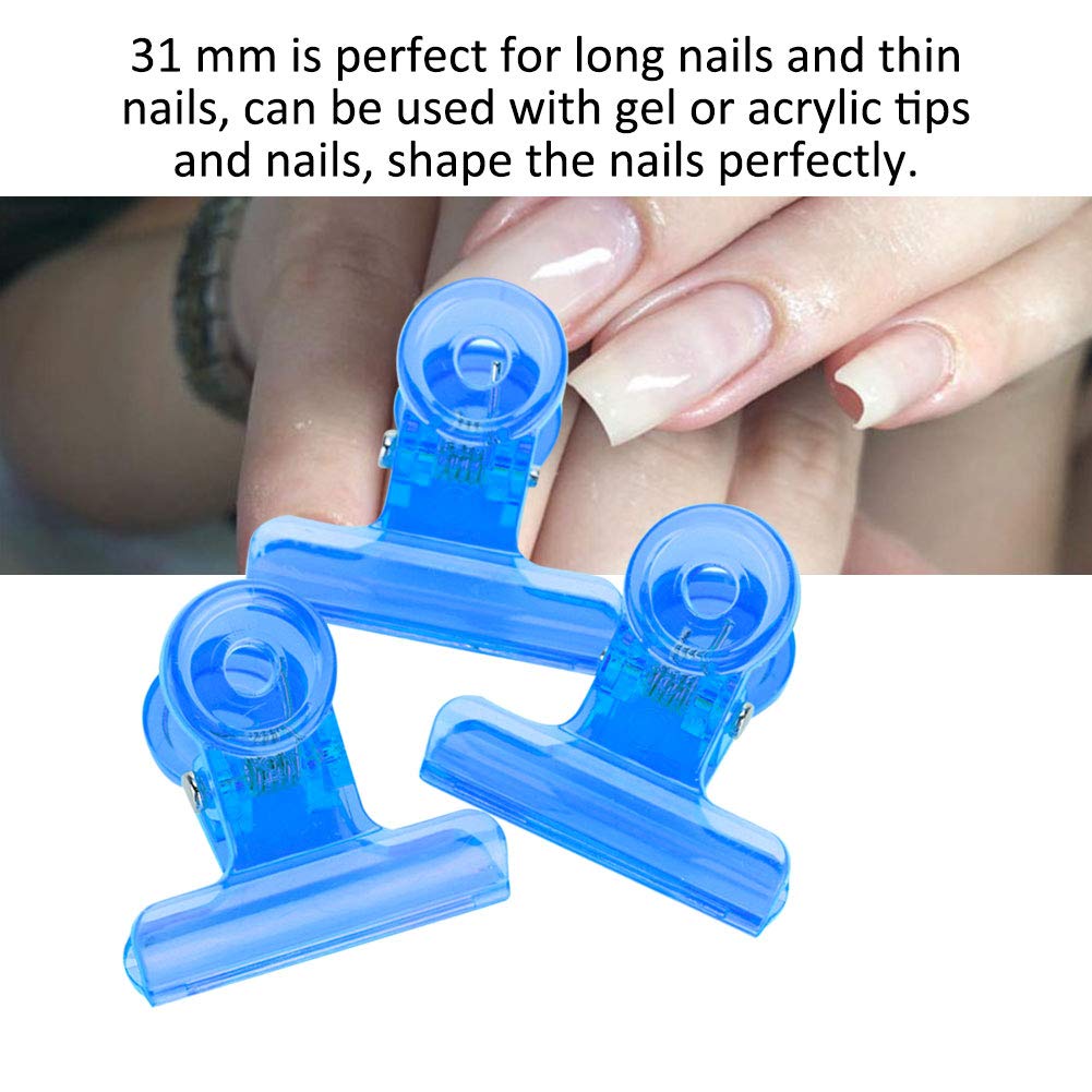5pcs C Curve Nail Extension Clips - Multi-functional Plastic Nail Art Accessories for Gel, Base & Top Coat | Perfect for DIY Manicures, Salon Nail Art & Professional Nail Extensions