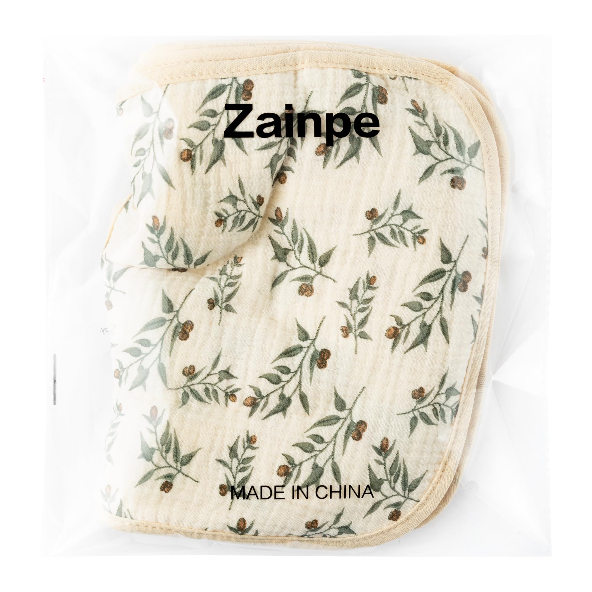 Zainpe 6-Pack Soft & Absorbent Muslin Cotton Baby Bibs - Drool Proof Burp Cloths for Newborns, Infants & Toddlers - Perfect for Feeding, Teething & Messy Playtime