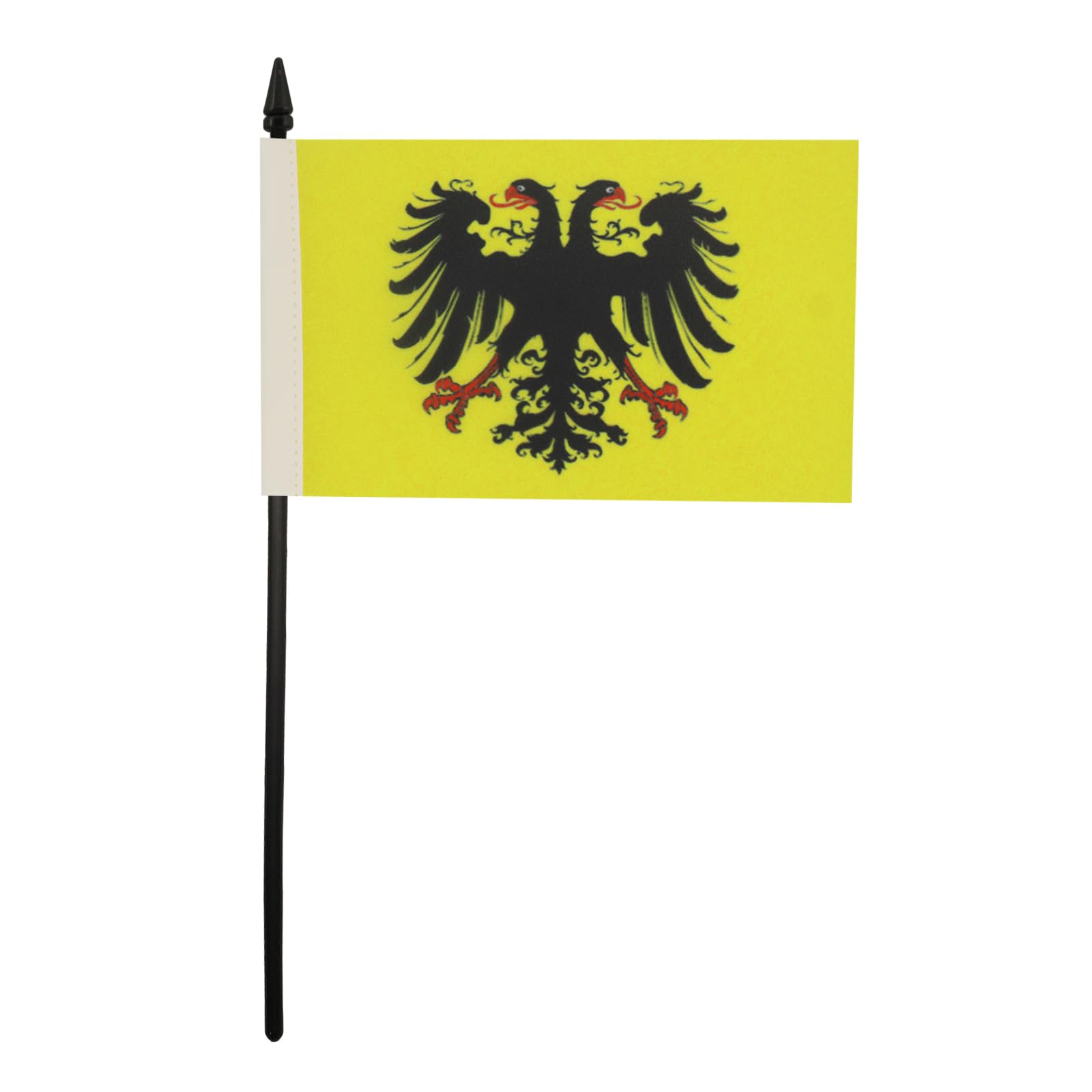 Holy Roman Empire 962-1806 Mini Desk Flag 4x6 Inches - Germany Kingdom Small Table Flag 15x10 cm with Black Plastic Stick & Base - AZ FLAG - Perfect for History Enthusiasts, Office Decor, and Collectors