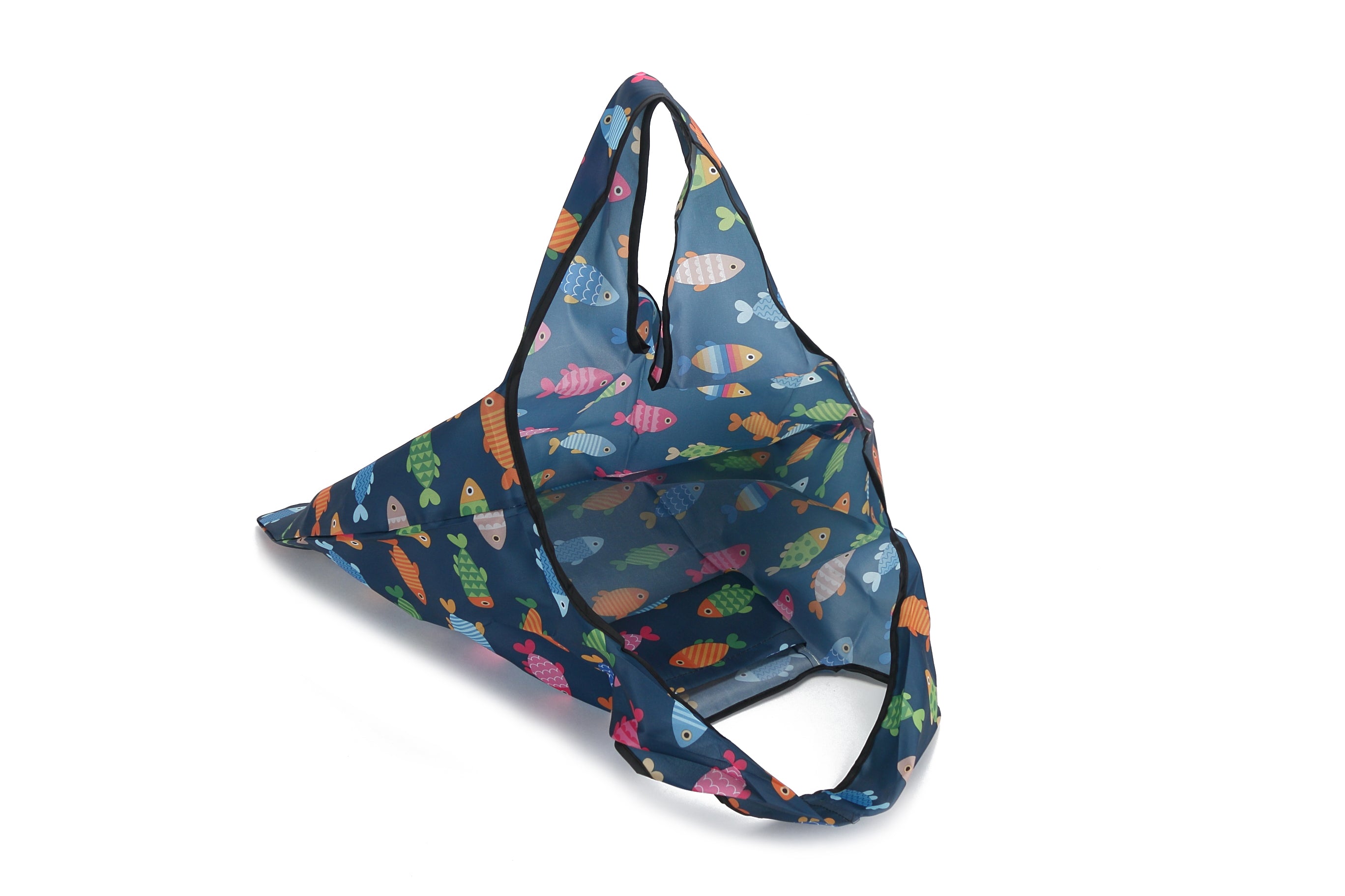 Foldable Jackie Bag Simple Fish Blue - Stylish & Compact Handbag for Women, Perfect for Travel, Work, and Everyday Use