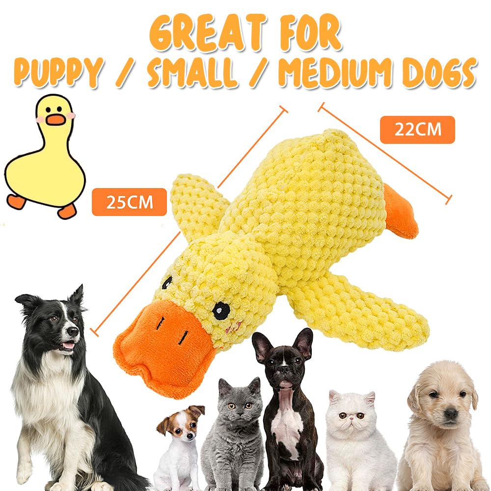 Speedy Panther Plush Dog Toys for Small Dogs - Durable Duck Squeaky Puppy Toy for Small & Medium Breeds (25cm) - Perfect for Indoor Play, Training Rewards & Cuddling