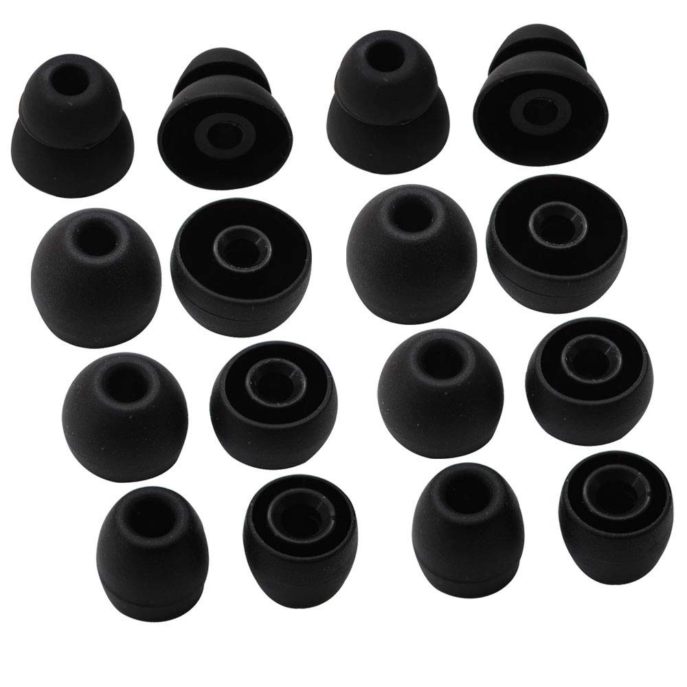 **Poyatu Replacement Ear Tips for Powerbeats Pro 2019 - Soft Silicone Earbuds (Black) - Perfect for Workouts, Running & Sports**