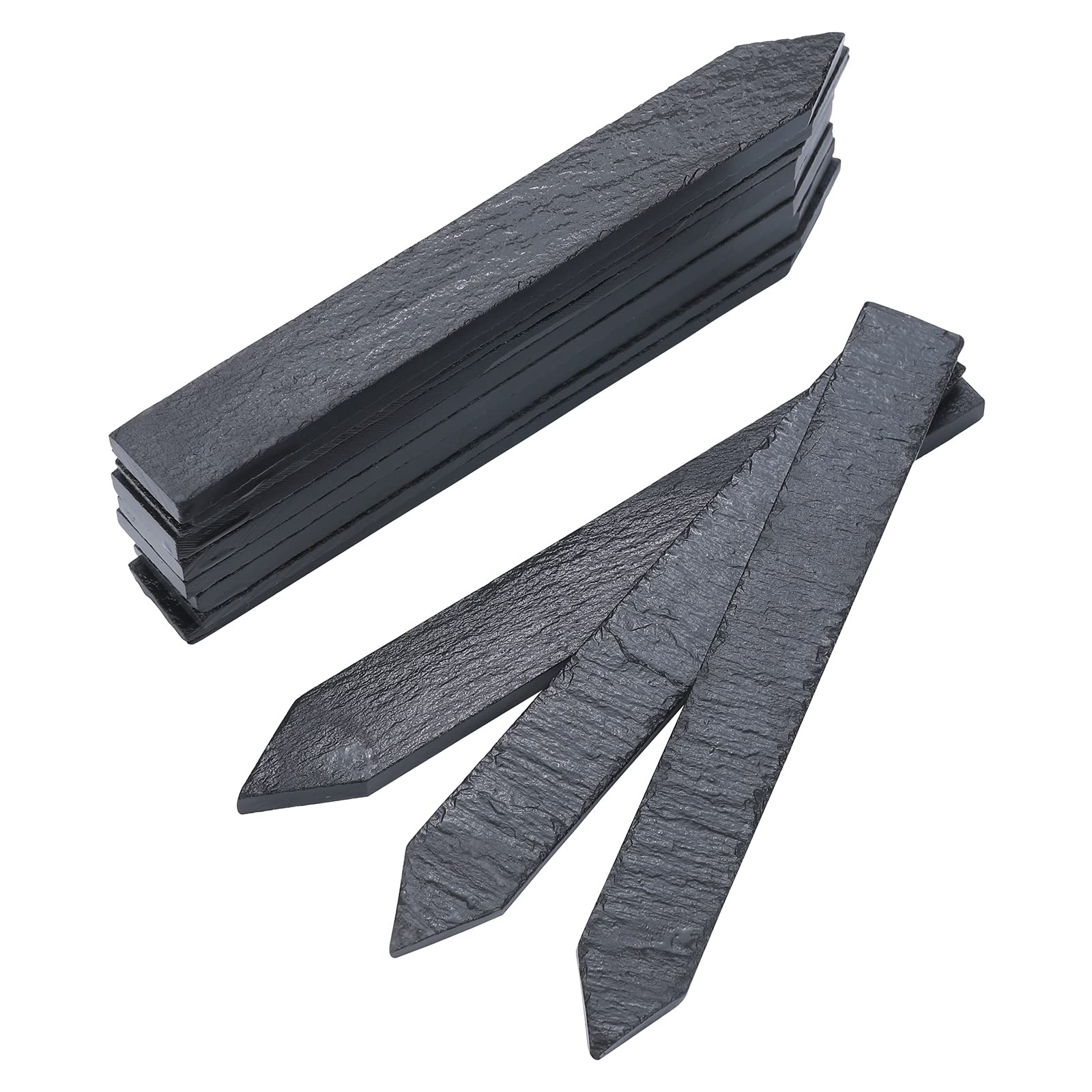 12 Pack Reusable Slate Stone Garden Plant Labels - Blackboard Plant Markers for Outdoor Herbs, Pots & Soil (15x2cm) - Perfect for Organizing Vegetable Gardens, Seedlings & Indoor Plants