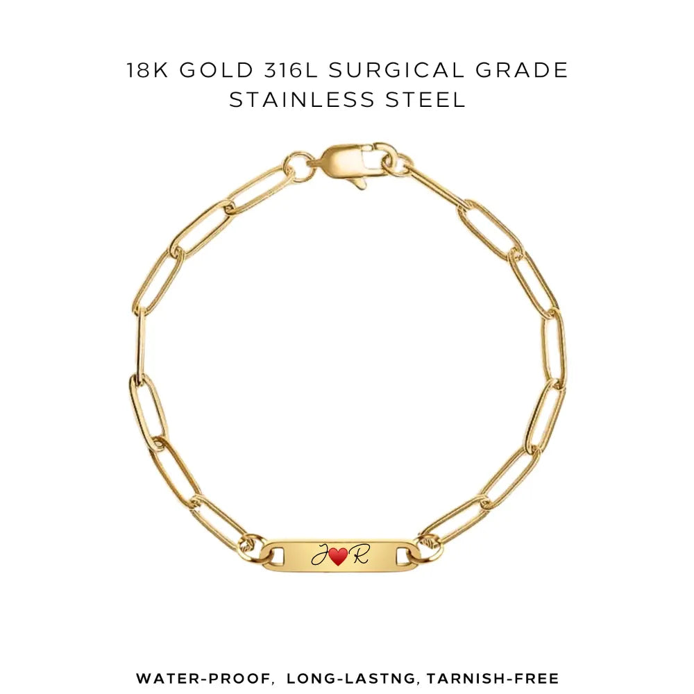 Personalized Engraved Paperclip Bracelet - Custom Name Jewelry Gift for Women - $35.00 - Perfect for Birthdays, Anniversaries & Special Occasions
