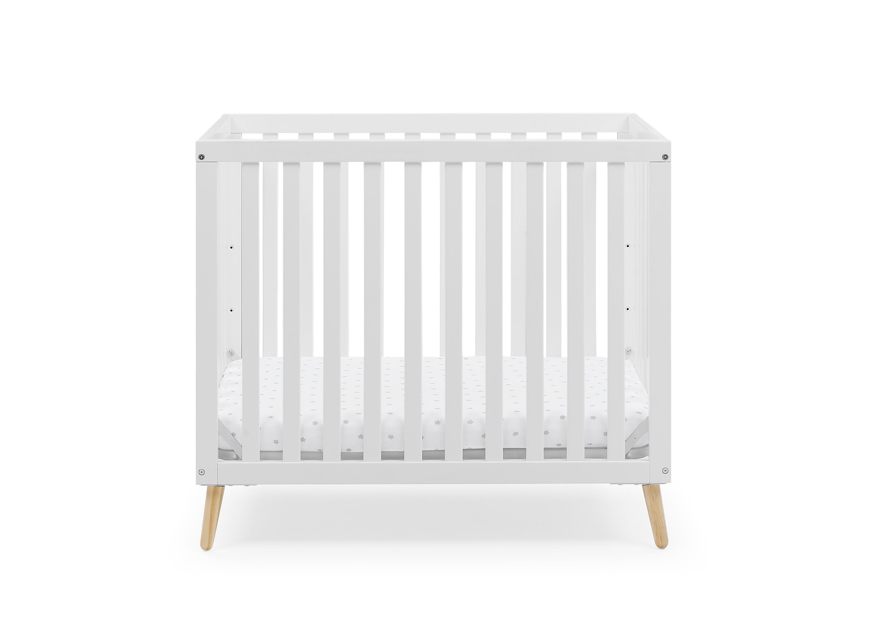 Essex Convertible Mini Baby Crib with 2.75 Inch Mattress - Portable Toddler Bed for Small Spaces, Nursery & Travel | Safe & Comfortable Infant Sleeping Solution