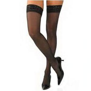 BSN Jobst Women's Large Thigh High Compression Stockings, Black, Closed Toe Ultrasheer, 20-30 mmHg - Perfect for Varicose Vein Relief & Post-Surgery Recovery