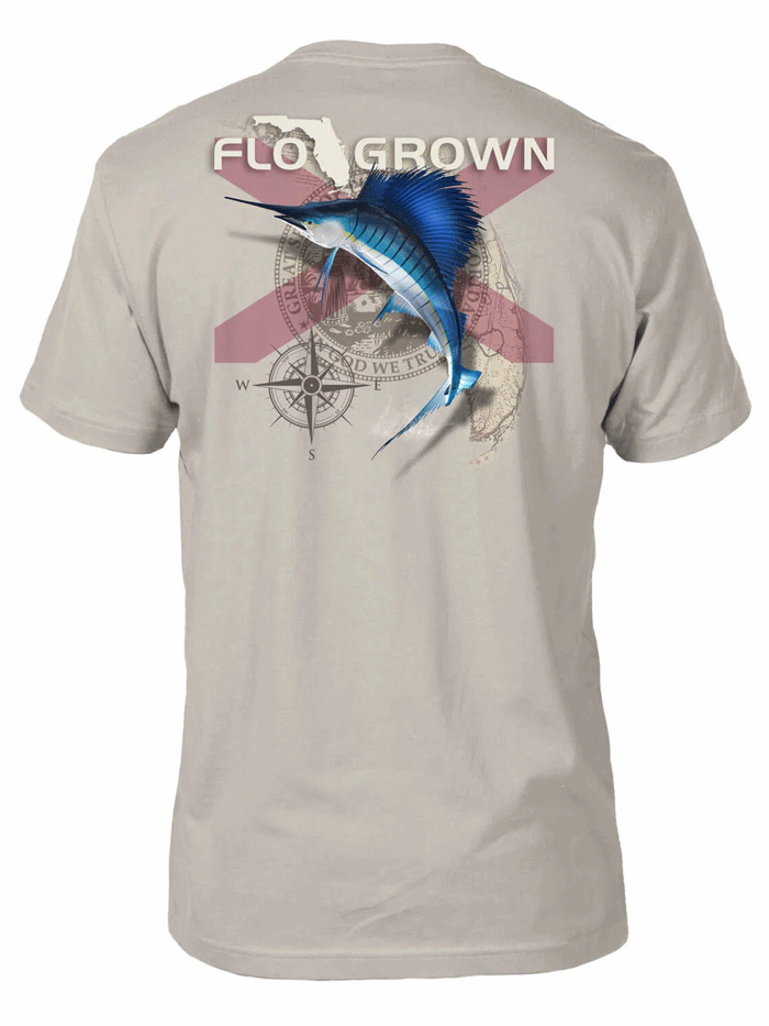FloGrown FGM 1608 Sailfish Flo Seal Tee Sand - Comfortable Fishing Shirt for Saltwater Anglers & Outdoor Adventures