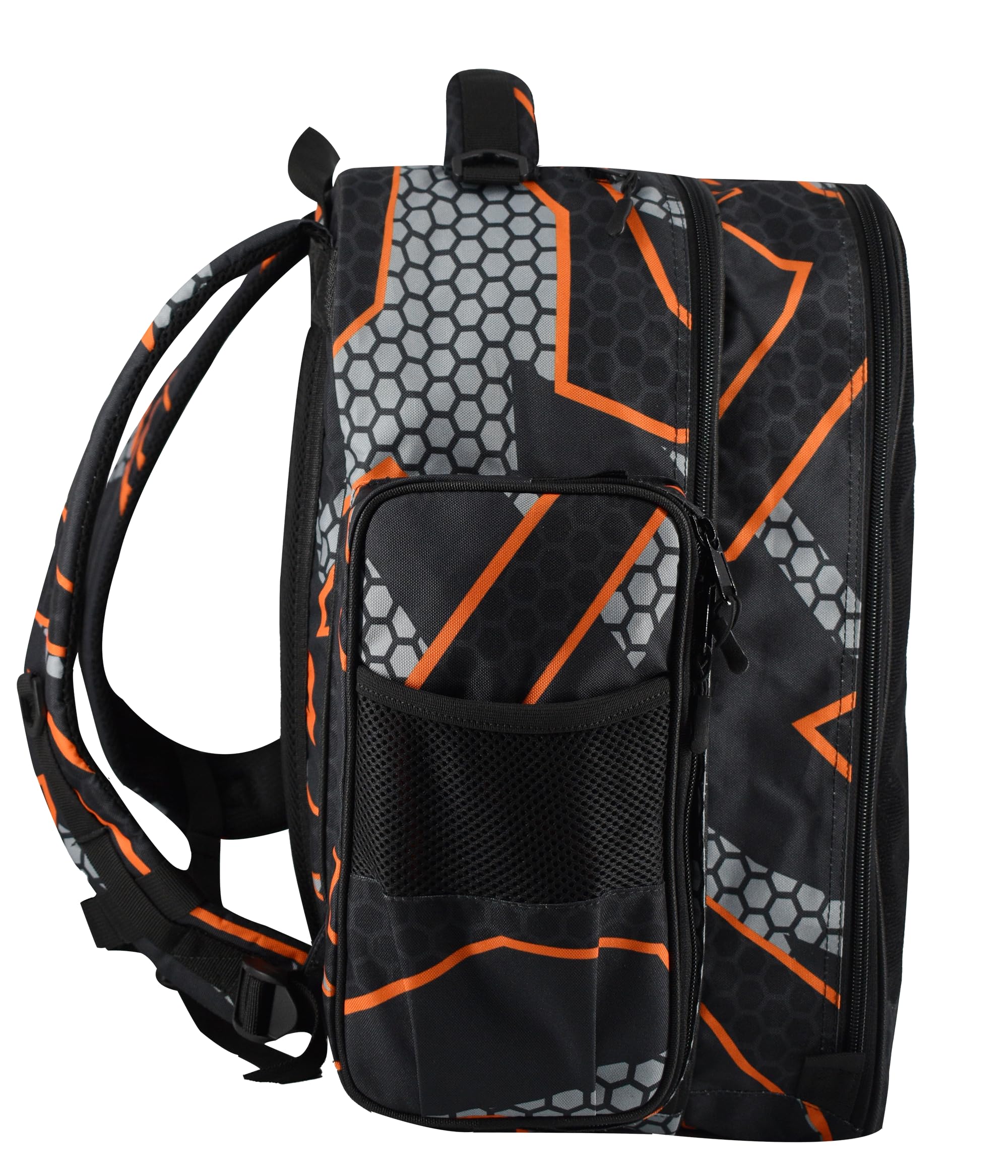 FIGHTSENSE Camo Orange Cornhole Backpack - Holds 24 Bags with Multiple Pockets, Durable Carrying Case for Cornhole Bags | Perfect for Tailgating, Beach Games & Outdoor Parties