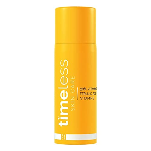 20% Vitamin C + E Ferulic Acid Serum for Face - 1 oz Lightweight, Non-Greasy Anti-Aging Serum - Brightens Skin, Reduces Wrinkles & Dark Spots - Suitable for All Skin Types - Daily Skincare Routine for Glowing Complexion