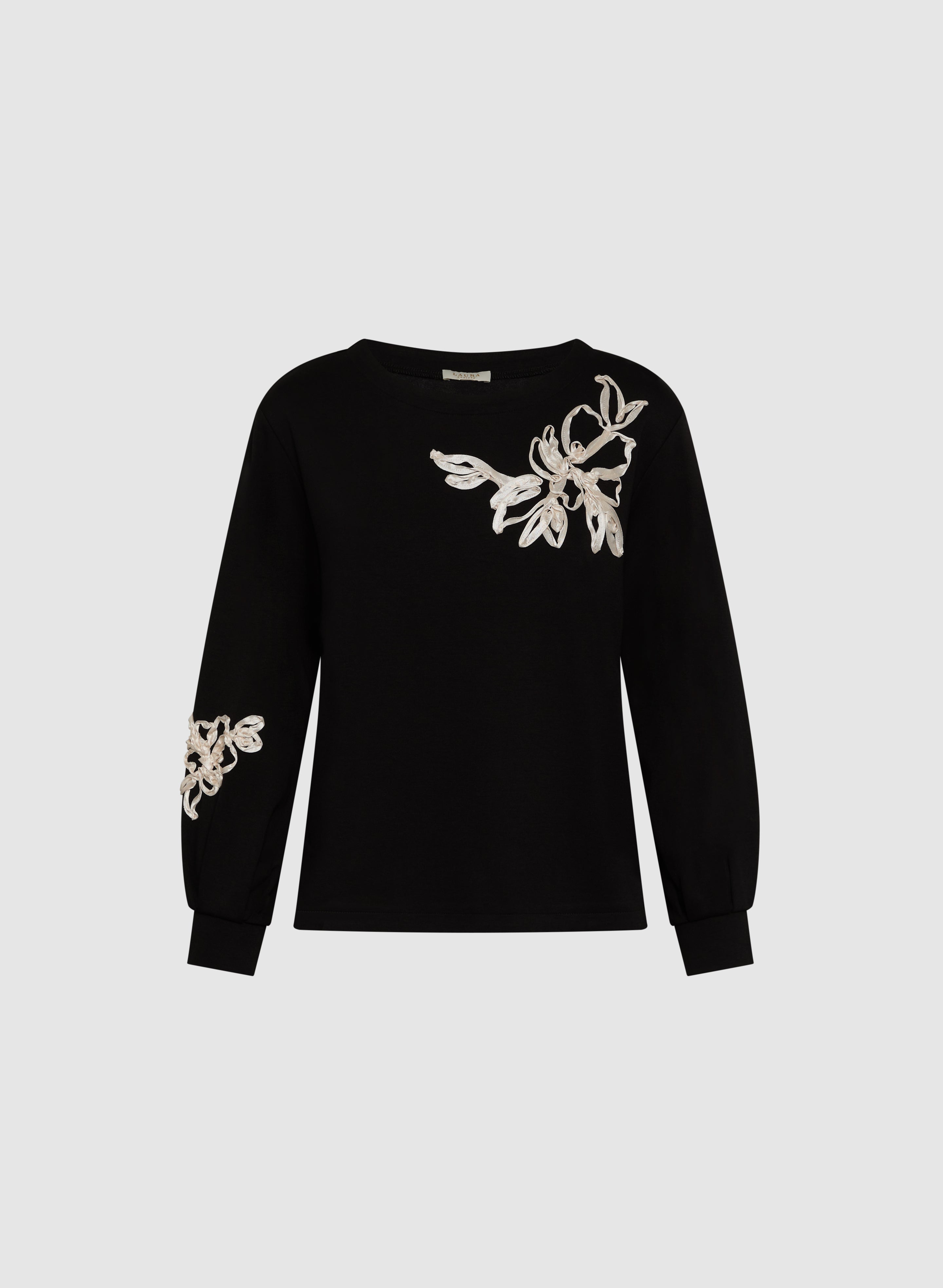 Floral Embroidered Women's Blouse - Elegant Floral Pattern Summer Tops for Casual Wear & Date Night Outfits