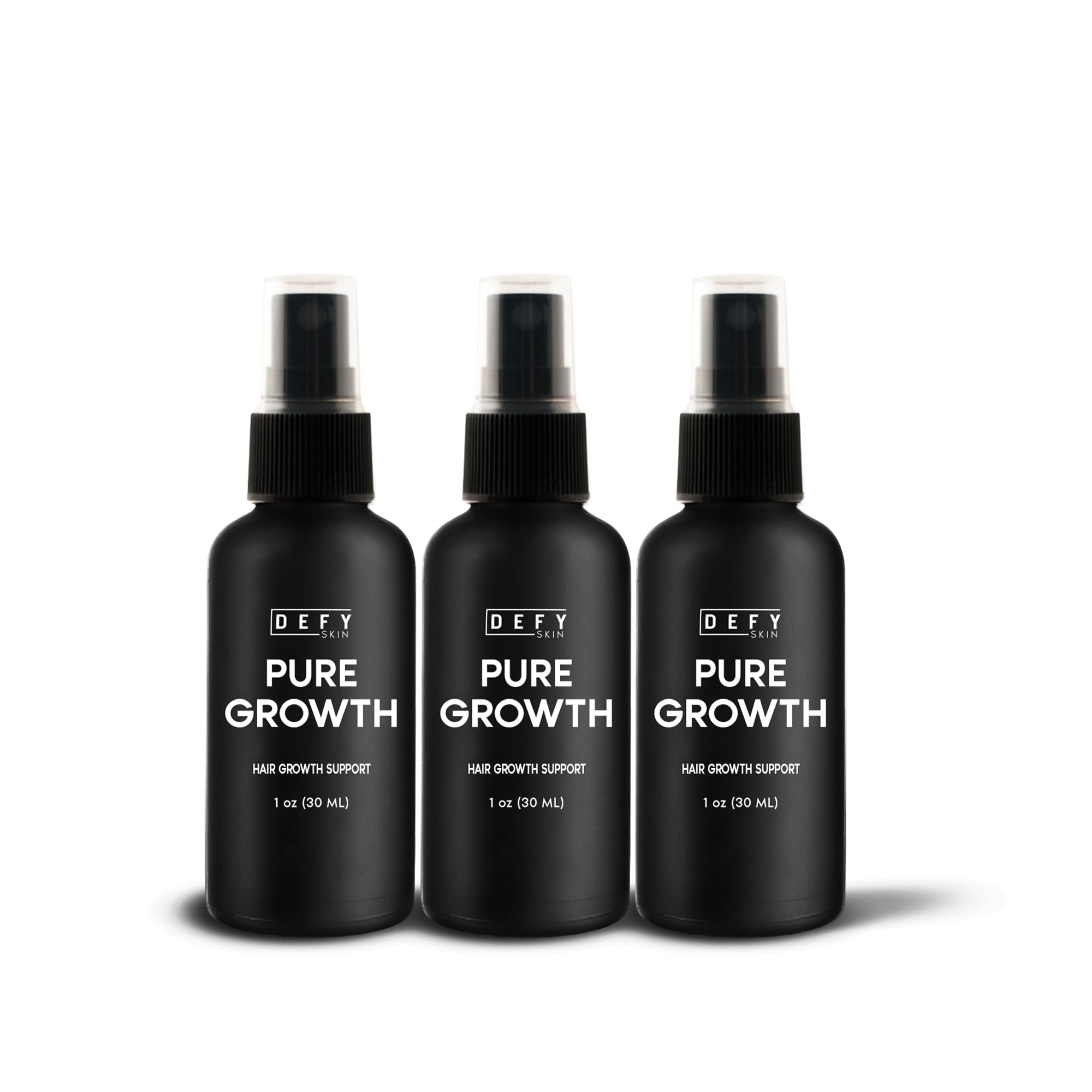 Pure Growth 3-Bottles Hair Growth Supplement for Women & Men - Natural Biotin & Collagen Formula for Thicker, Longer Hair - Perfect for Daily Use & Hair Care Routine