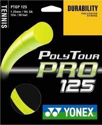YONEX Poly Tour Pro 125 Tennis String - Durable Polyester Tennis Racket String for Power & Control (Flash Yellow) | Perfect for Competitive Play & String Replacement