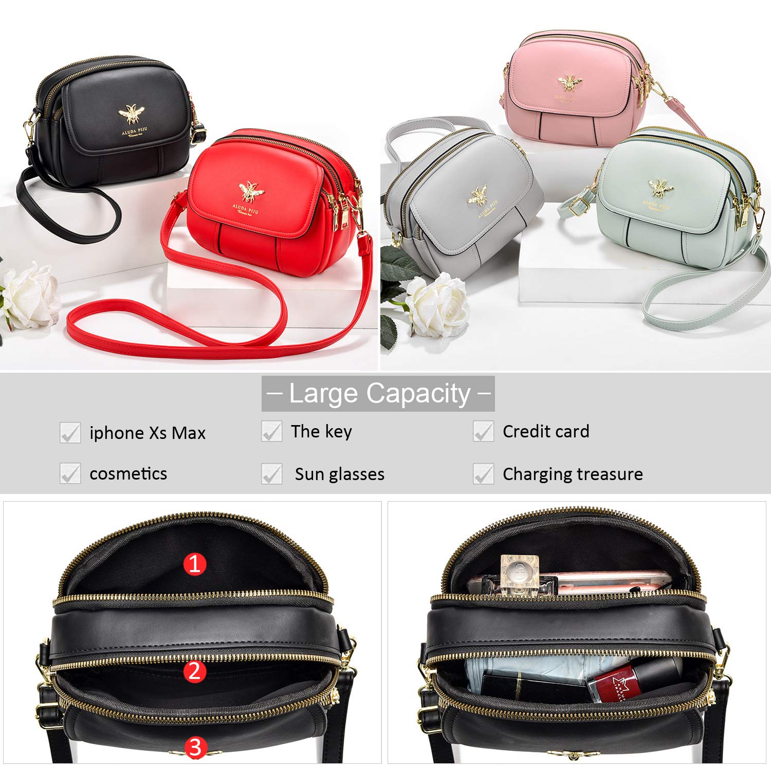 Stylish Women's Small Crossbody Bag - Fashionable Shoulder Purse & Messenger Handbag with Wallet for Everyday Use, Travel, and Shopping