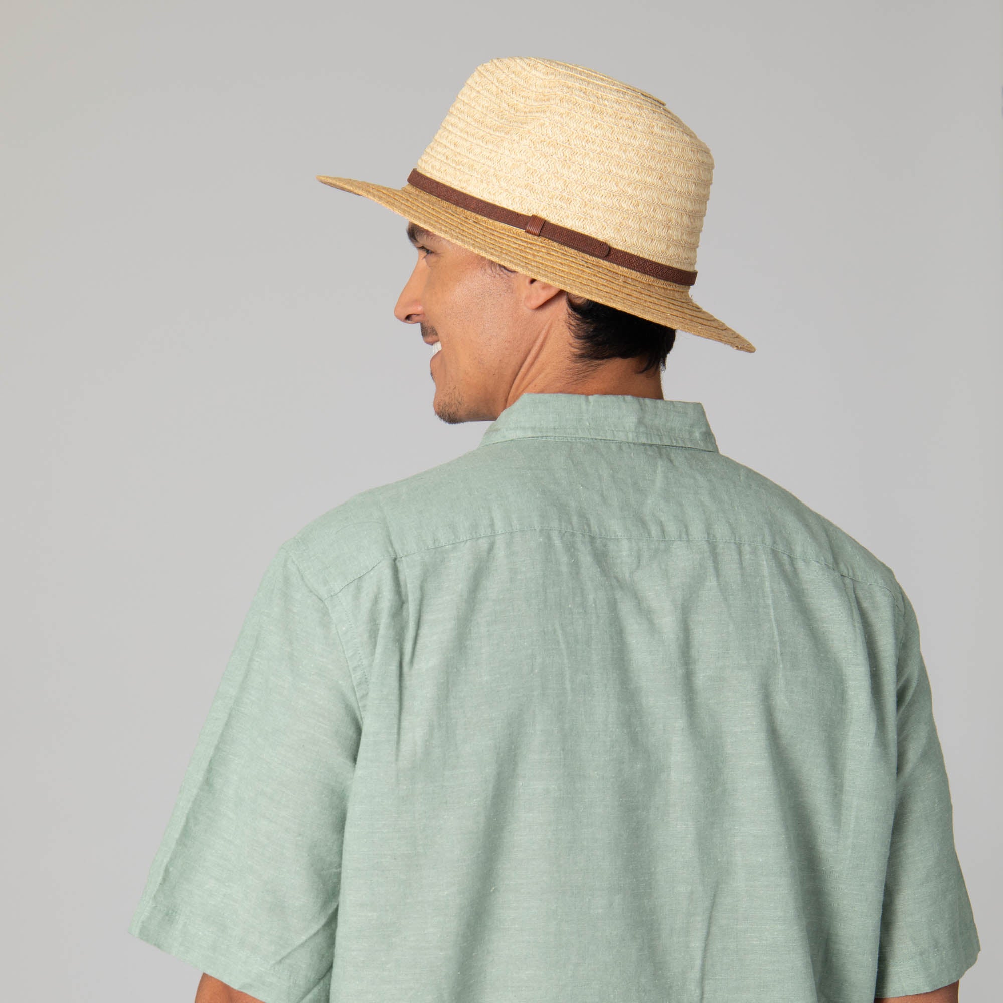 Stylish Men's Two-Tone Ultrabraid Fedora Hat - Classic & Trendy Design for Outdoor, Casual, and Formal Occasions