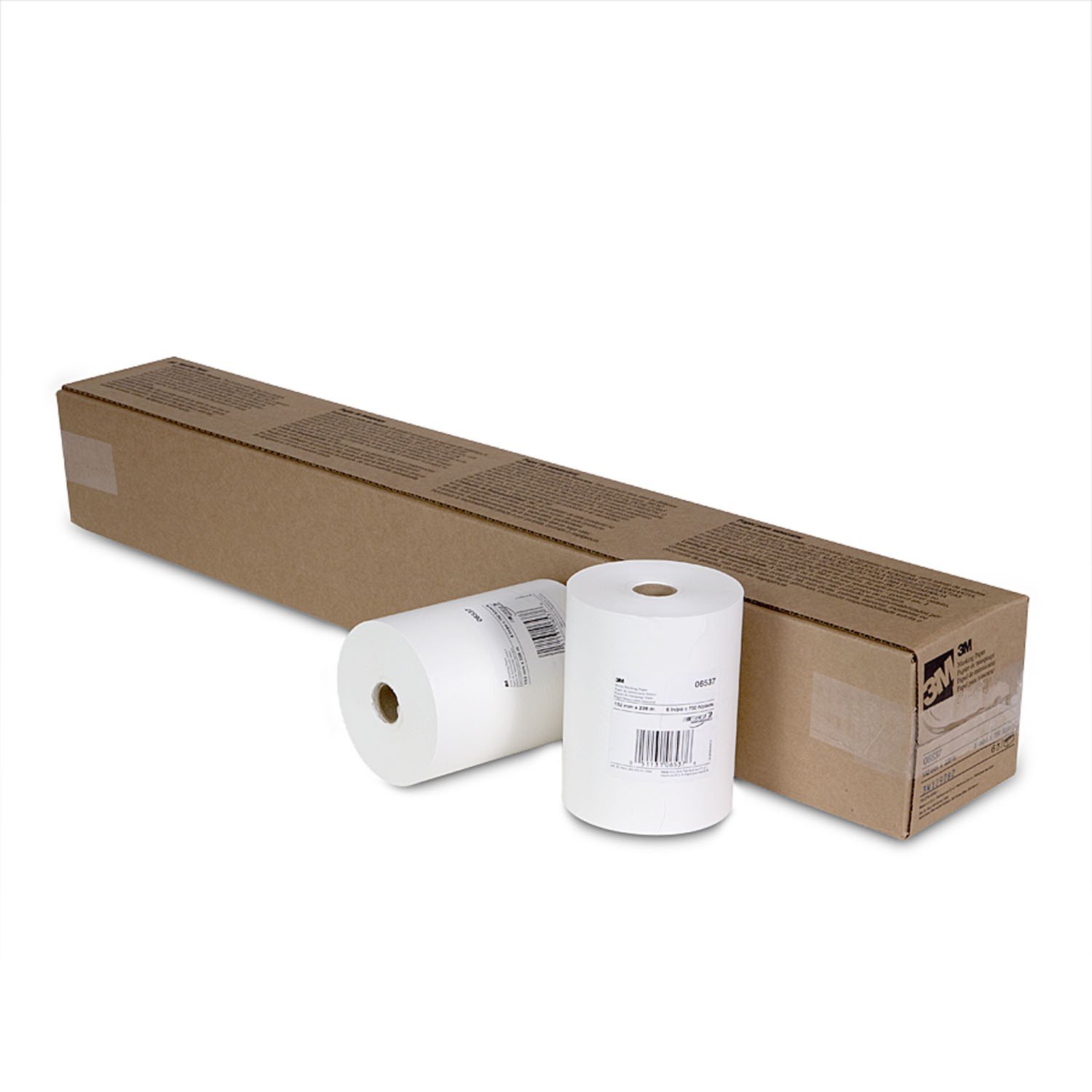 3M 06537 White Masking Paper Roll - 750 Feet Length x 6 Inches Width - 6 Rolls per Case - Perfect for Painting, DIY Projects, and Home Renovation Protection
