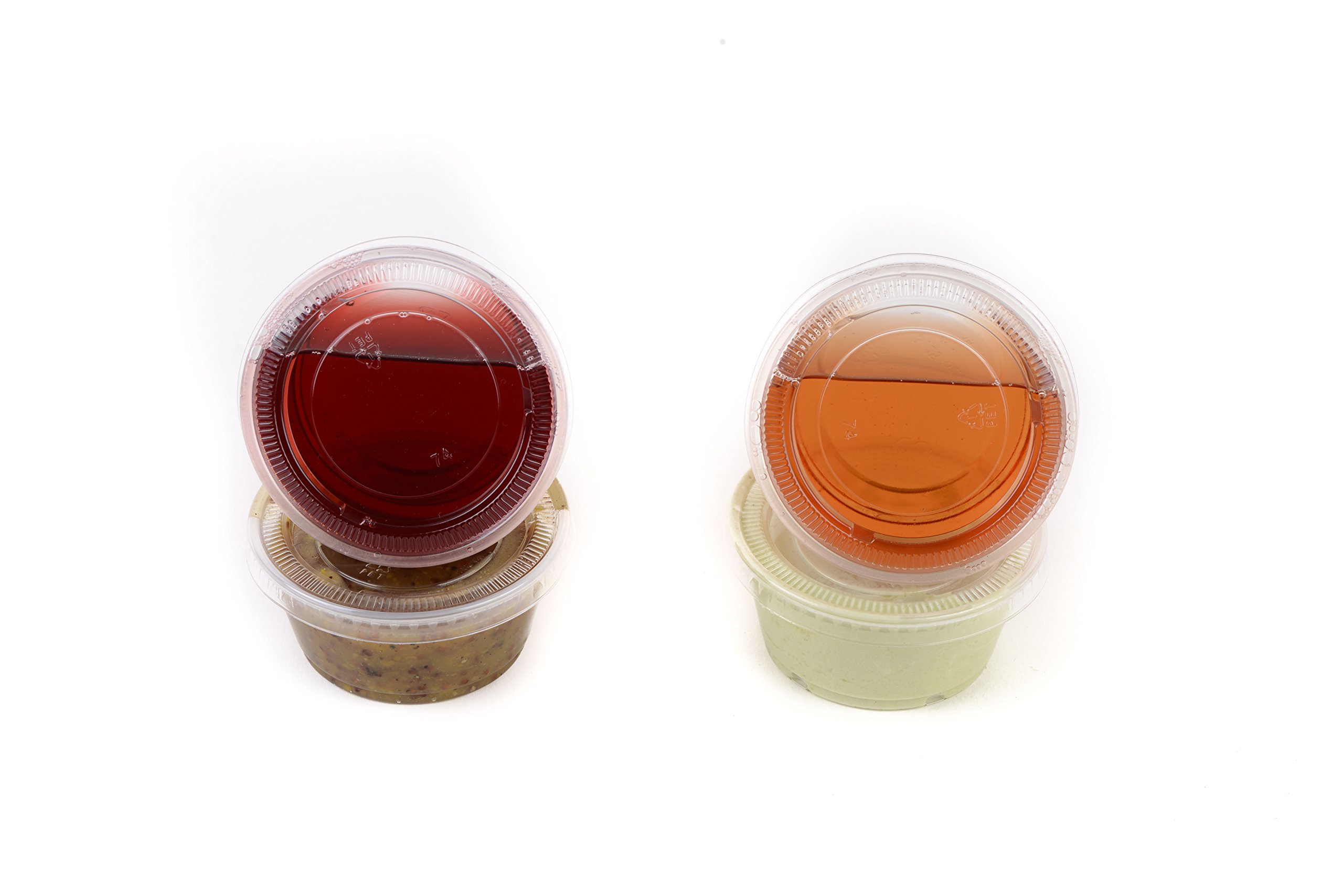 EcoQuality 3.25 oz Clear Plastic Disposable Portion Cups with Lids - 2000 Pack for Jello Shots, Souffle, Condiments, Food Sampling & Party Serving | BPA-Free Leakproof Containers for Catering, Restaurants & Home Use