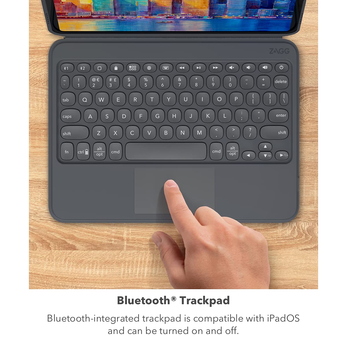 ZAGG Pro Keys Wireless Keyboard with Trackpad | Detachable Case for Apple iPad 10.2