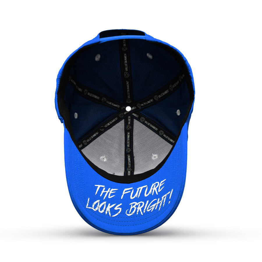 VT Shield Logo Future Looks Bright Royal Snapback Hat - Stylish Adjustable Baseball Cap for Men & Women - Perfect for Sports, Outdoor Activities and Casual Wear