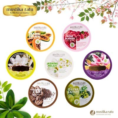 Mustika Ratu Indonesia Rose Body Butter - 200g Moisturizing Cream for Dry Skin, Natural Hydration for Body & Hands | Perfect for Daily Skincare Routine & Spa Night Self-Care