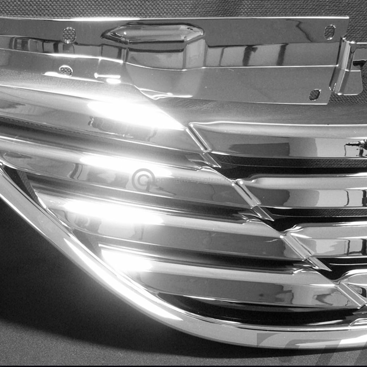 R&L Racing Front Bumper Center Hood Grill Grille for 2010-2012 Hyundai Sonata - Chrome Horizontal Style | Replacement Car Accessory for Enhanced Style & Protection