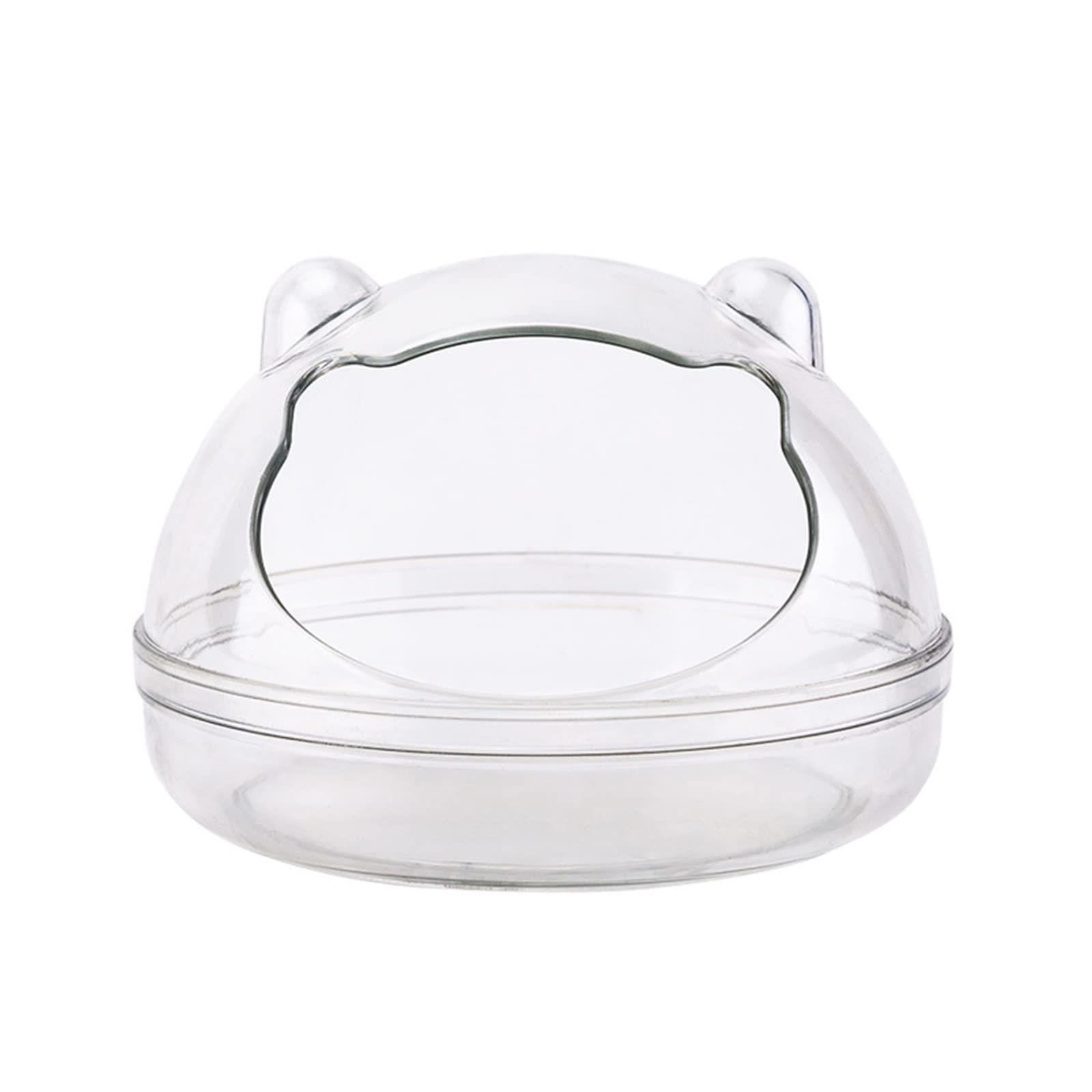 Clear Plastic Hamster Bathing Container - Easy to Clean Dry Bath Sauna Sand Box for Hamsters, Gerbils, Mice & Small Pets | Perfect for Cage Accessories & Small Animal Grooming