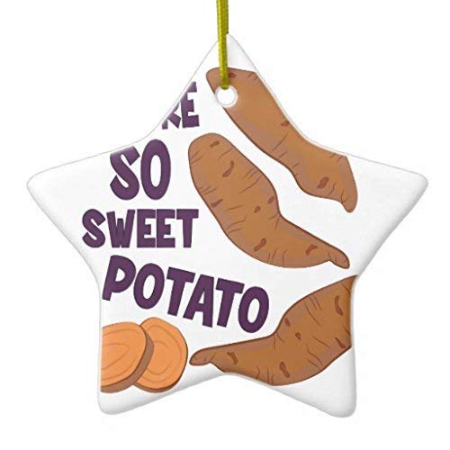 Funny Sweet Potato Christmas Ornaments - Handmade Ceramic Holiday Decor for Tree, Gift & Festive Home Decoration