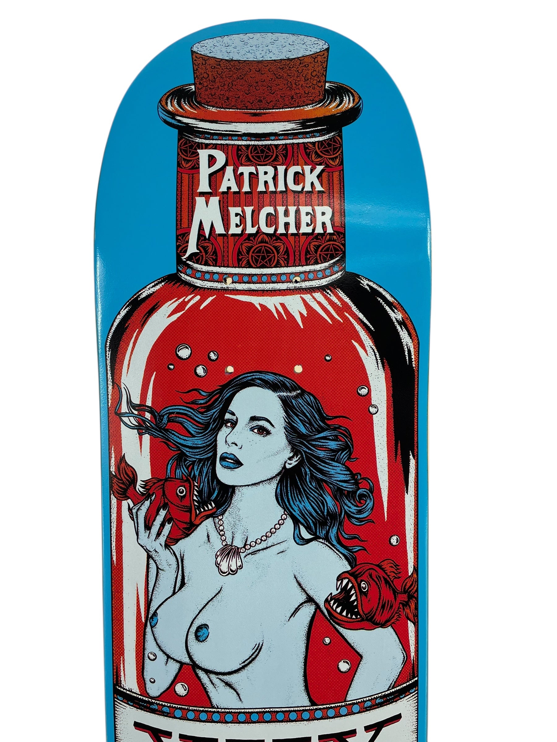 Patrick Melcher BLUE 'Mermaid' Death Skateboard Deck - Multiple Sizes Available for Skateboarding & Street Style