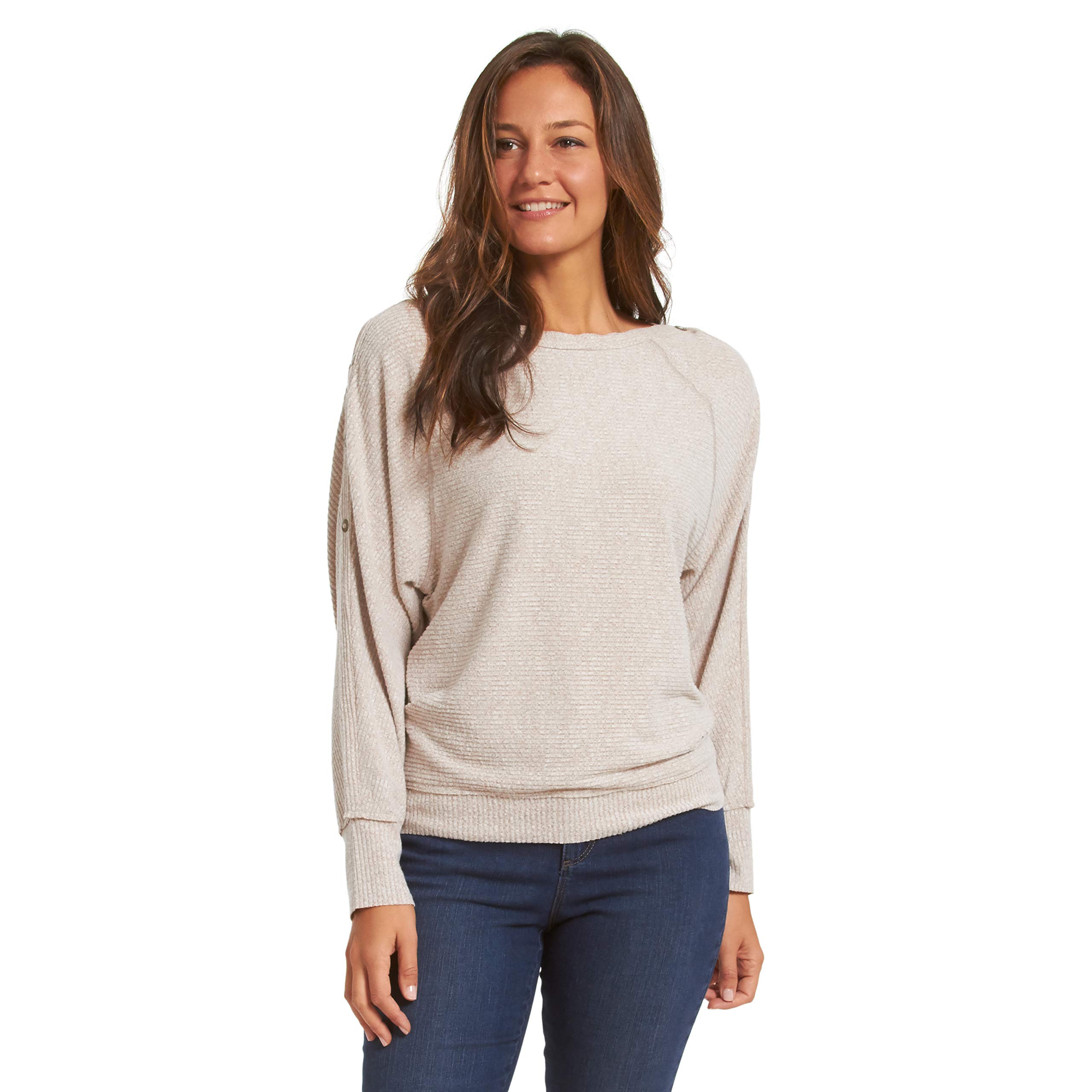 Vintage American Blues Women's Reversible Boat Neck Sweater - Cozy Pullover for Fall & Winter, Casual Outfits & Layering