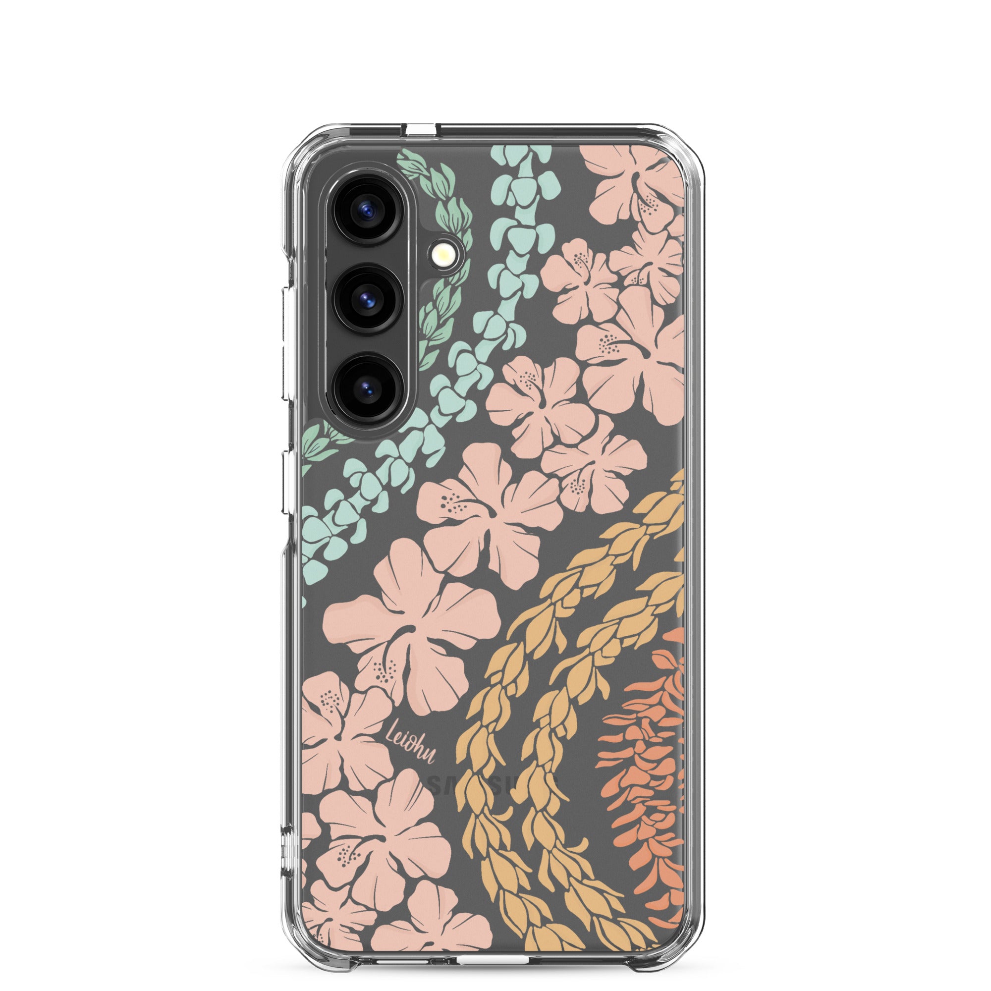 Groovy Lei Clear Protective Case for Samsung Galaxy - Slim & Durable Phone Cover for Everyday Use, Travel, and Work
