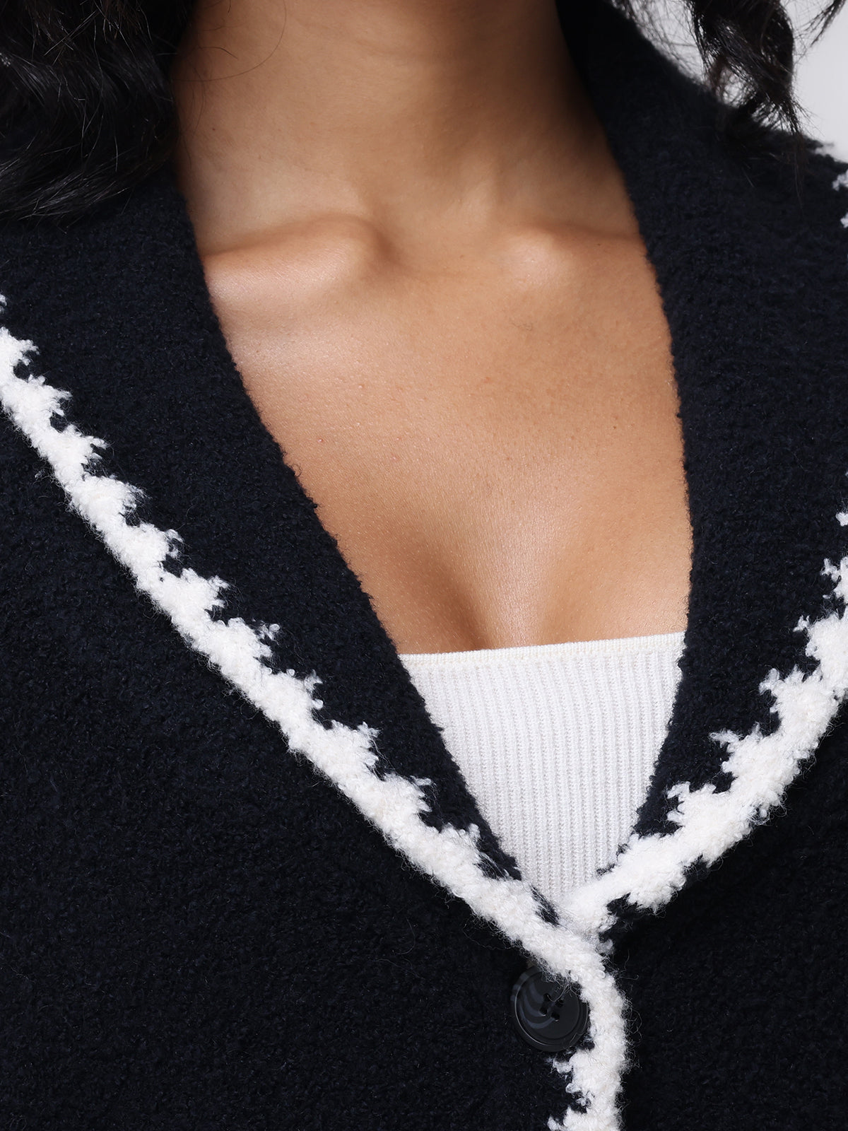 Tierney Whipstitch Scarf Neckline Cardigan Sweater for Women | Cozy Knit Open Front Long Cardigan | Perfect for Fall, Winter & Layering Outfits