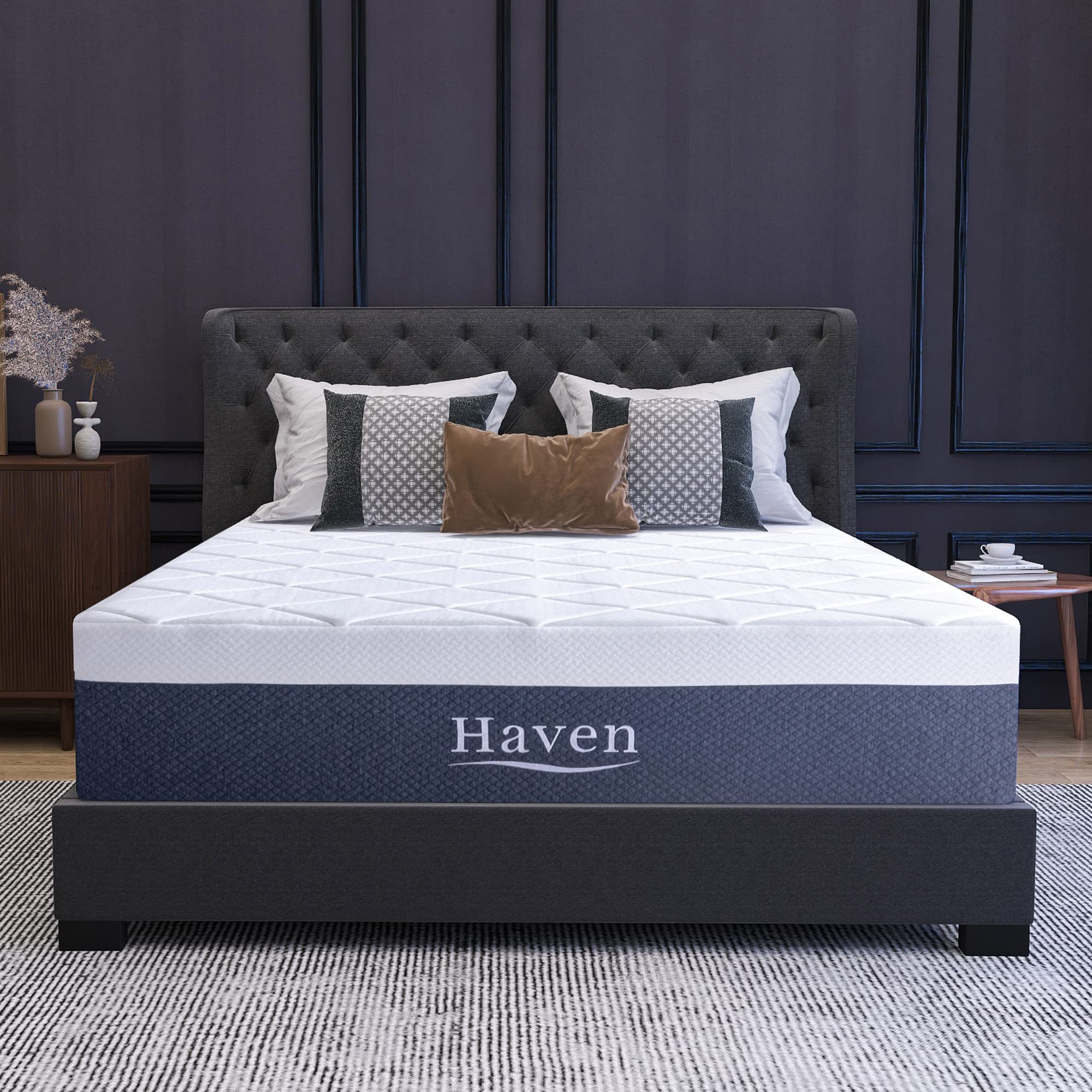 Vyfipt IDIE 14 Inch Cooling Gel Memory Foam Mattress - Full Size with Removable Cover, Compressed for Easy Setup - Perfect for Bedroom, Guest Room & Dorm Comfort