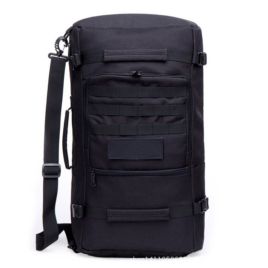 50L 3-in-1 Military Tactical Backpack - Waterproof Camping Hiking Rucksack with Shoulder Strap & Handles - Durable Outdoor Gear for Adventure Travel, Survival Training & Daily Commute (Black)