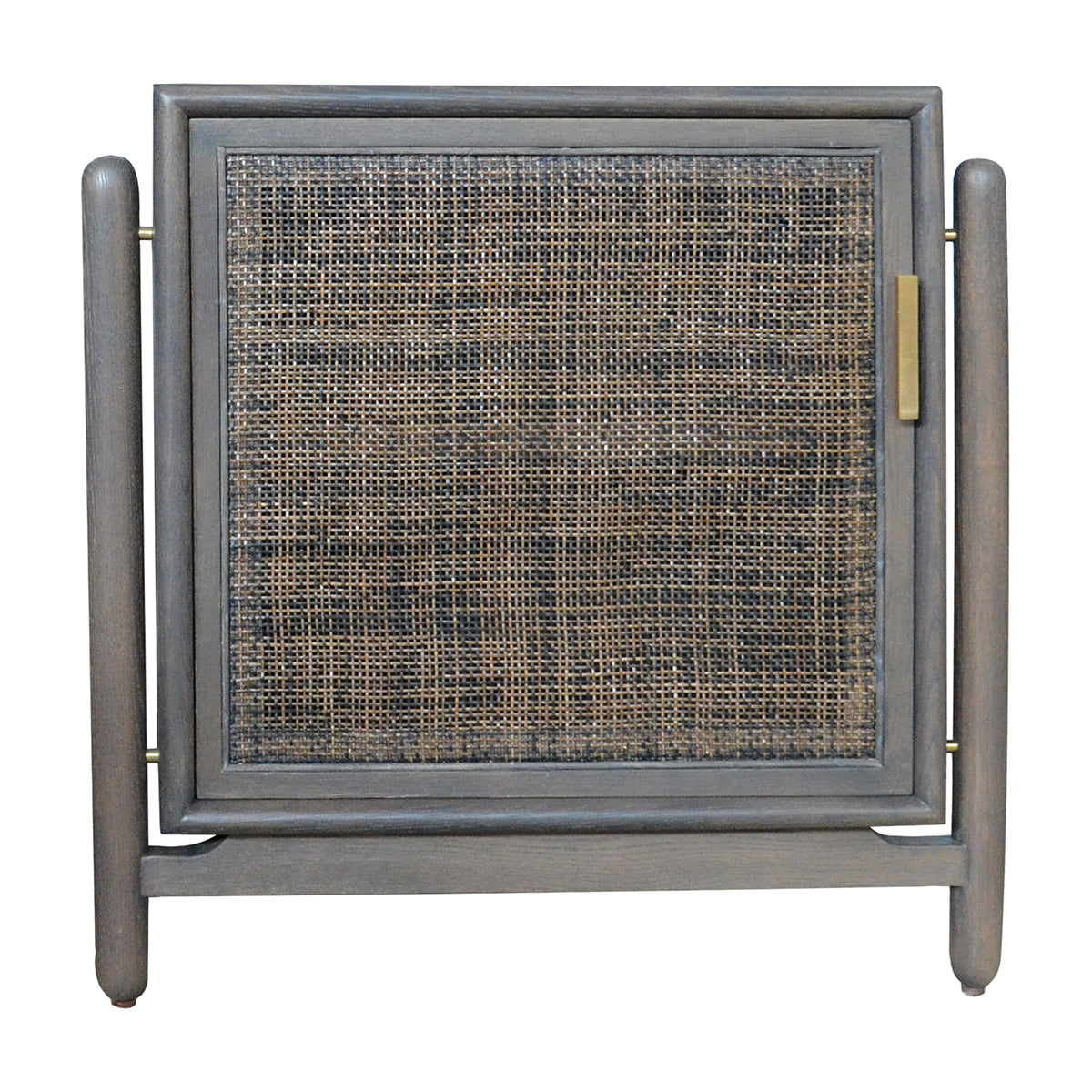 Alfa Rattan Left Bedside Table - Modern Nightstand with Storage Shelf for Bedroom, Living Room, or Nursery - Natural Woven Design for Home Decor