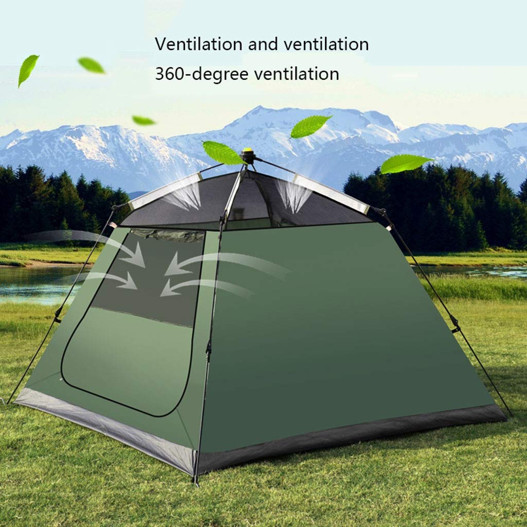 **3-4 Person Waterproof Double Layer Automatic Camping Tent - Sun, Rain & Wind Shelter for Hiking, Beach & Outdoor Adventures (Lake Blue)**    **Perfect for:** Family camping trips, beach outings, hiking excursions, and outdoor festivals.