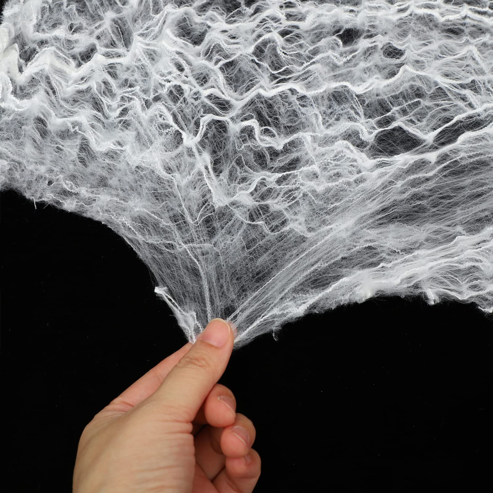 10 Pcs Stretchy Spider Web Halloween Decorations - Fake Spider Webbing with Spooky Cobwebs & Plastic Spiders for Indoor/Outdoor Party Decor (Haunted House, Porch, Yard, Window, DIY Scary Halloween Setup)