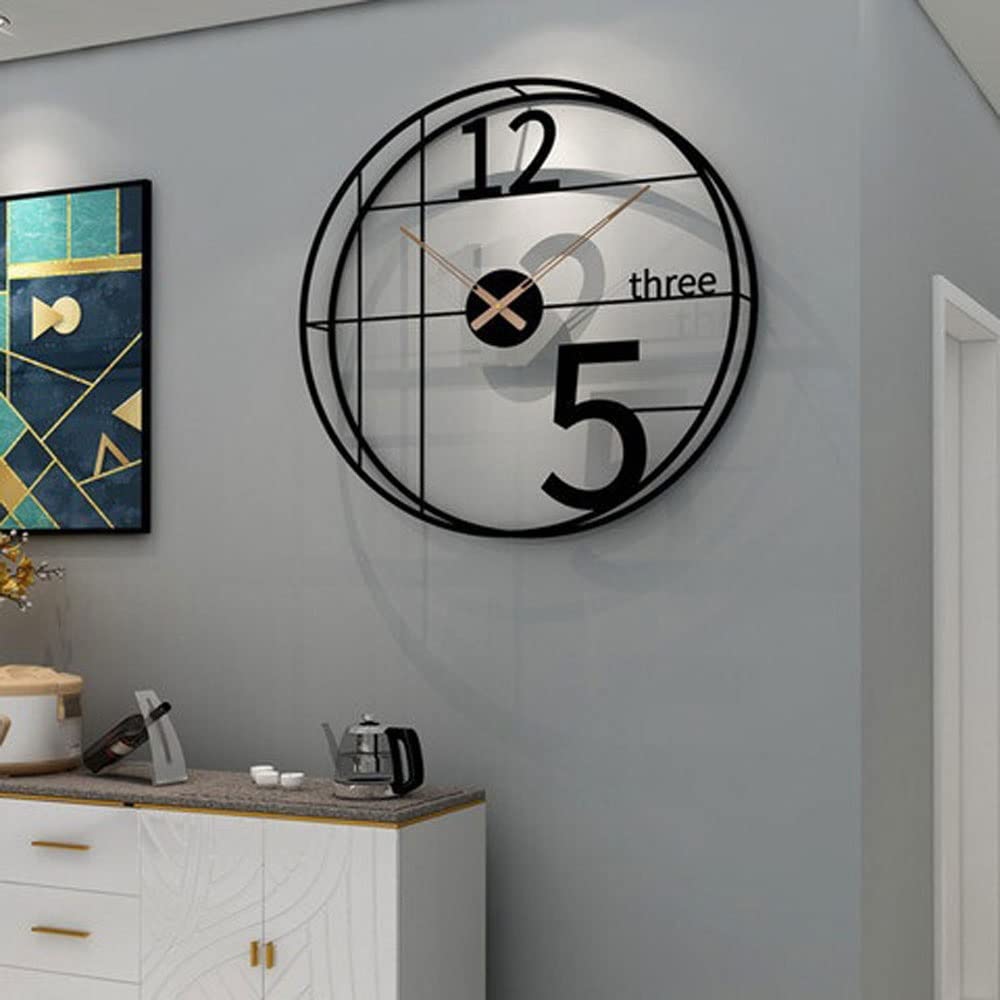 Minimalist Luxury Wall Clock - Gold Modern Decorative Clock for Living Room, Bedroom, Office - Elegant Home Decor & Stylish Gift Idea