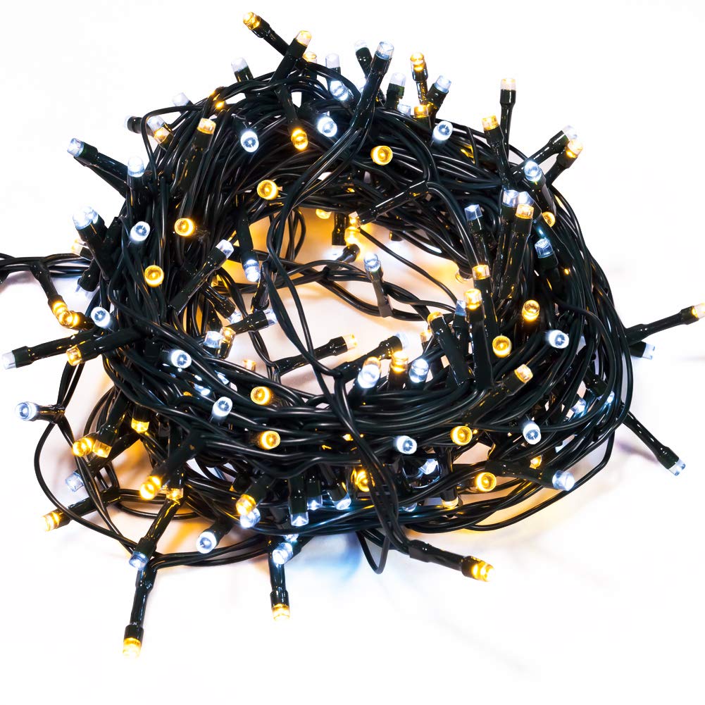 400 LED 75ft String Lights - WISD Outdoor/Indoor Twinkle Fairy Lights for Christmas Tree, Room, Patio, Garden & Wedding Decor (Warm White) - Perfect for Holiday, Party & Home Ambiance Lighting
