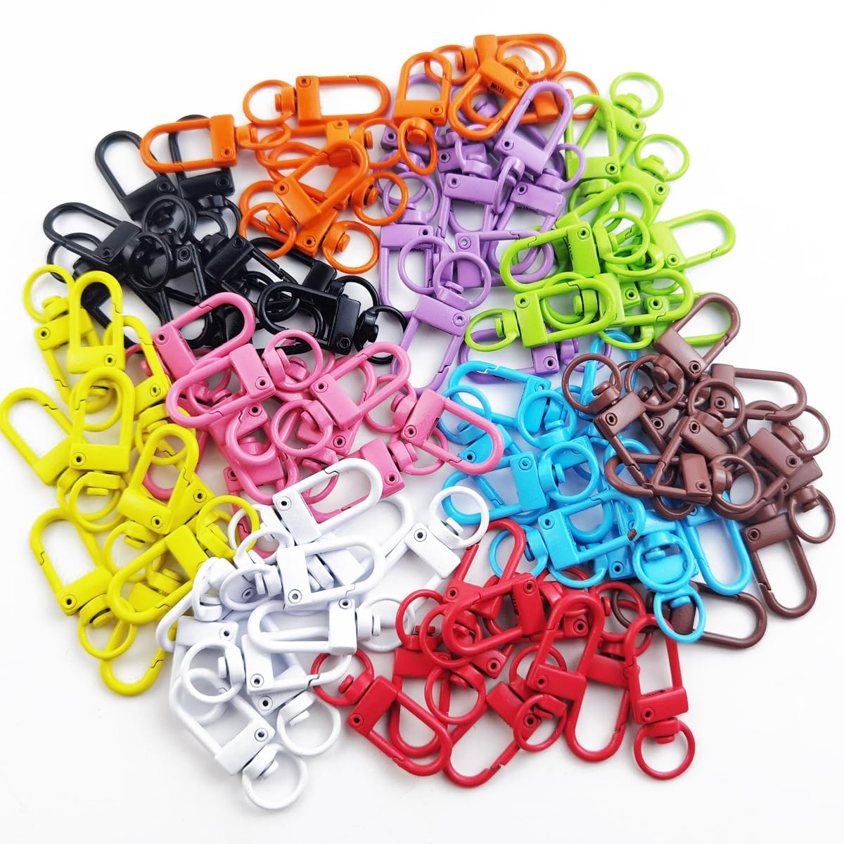 Colorful Metal Lobster Claw Clasps 50PCS - DIY Jewelry Making & Keychains for Bags