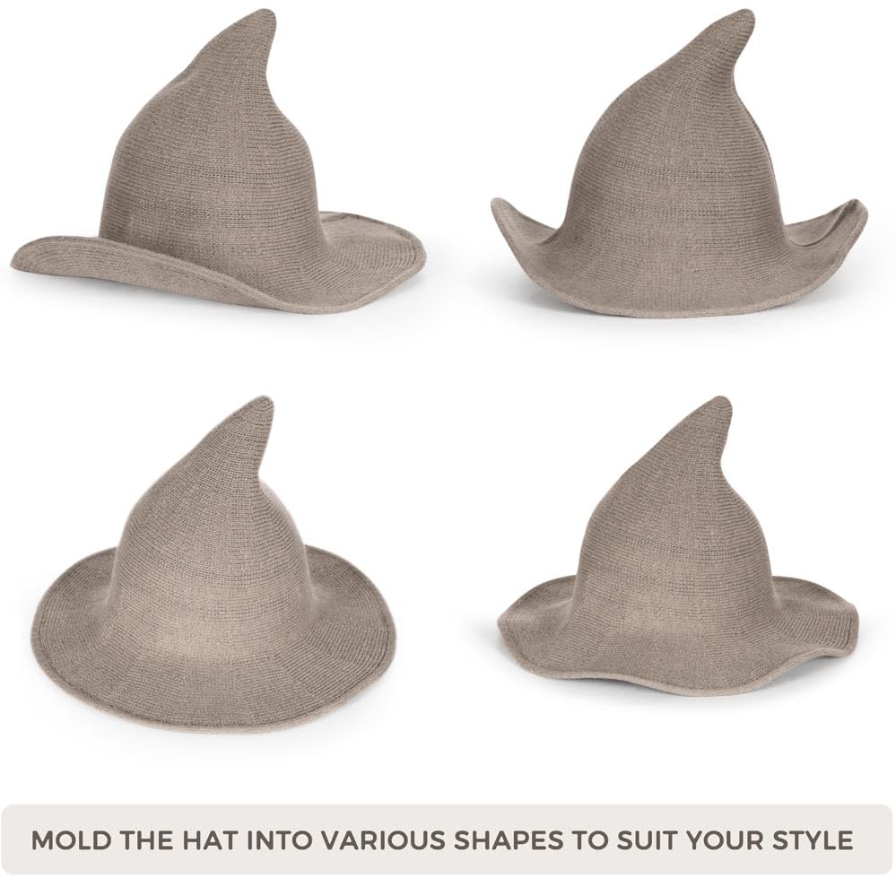 Breezy Valley Witch Hat for Women - Elegant Halloween Costume Accessory for Parties, Cosplay & Witch-Themed Events
