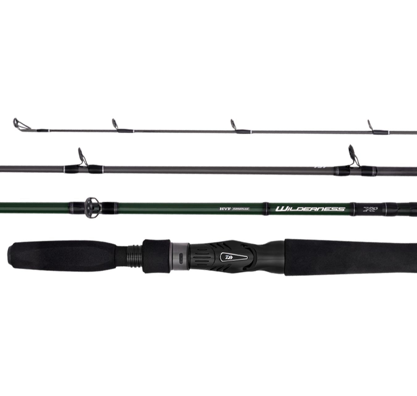 Daiwa 20 Wilderness Fishing Rods - Lightweight Graphite Freshwater & Saltwater Spinning Rods for Bass, Trout, and Walleye - Perfect for Shore Fishing, Boat Angling, and Kayak Adventures