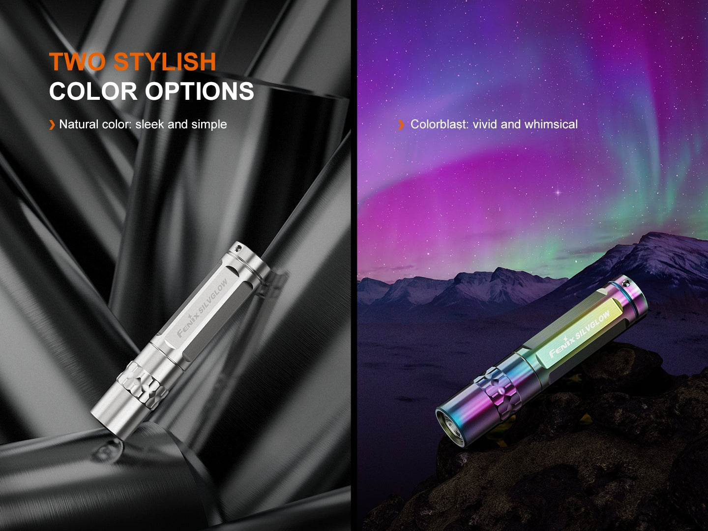 Fenix SilvGlow Limited Edition Collector's AAA Flashlight - Ultra Bright LED Keychain Light for Camping, Hiking & Emergency Use