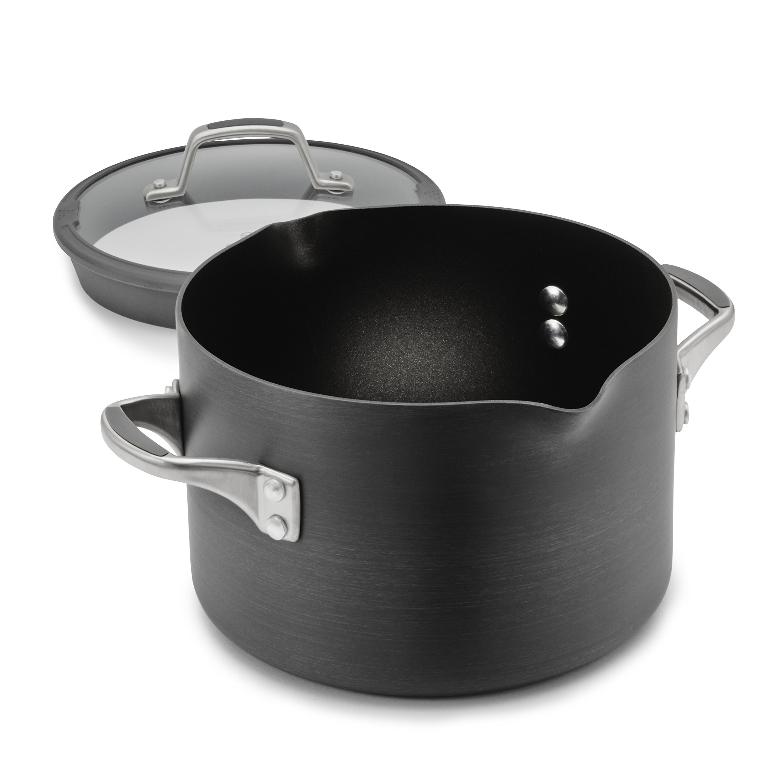 Calphalon Simply Easy System Nonstick 6-Quart Stock Pot with Lid - Durable Cookware for Soups, Stews & Pasta | Perfect for Family Meals & Entertaining