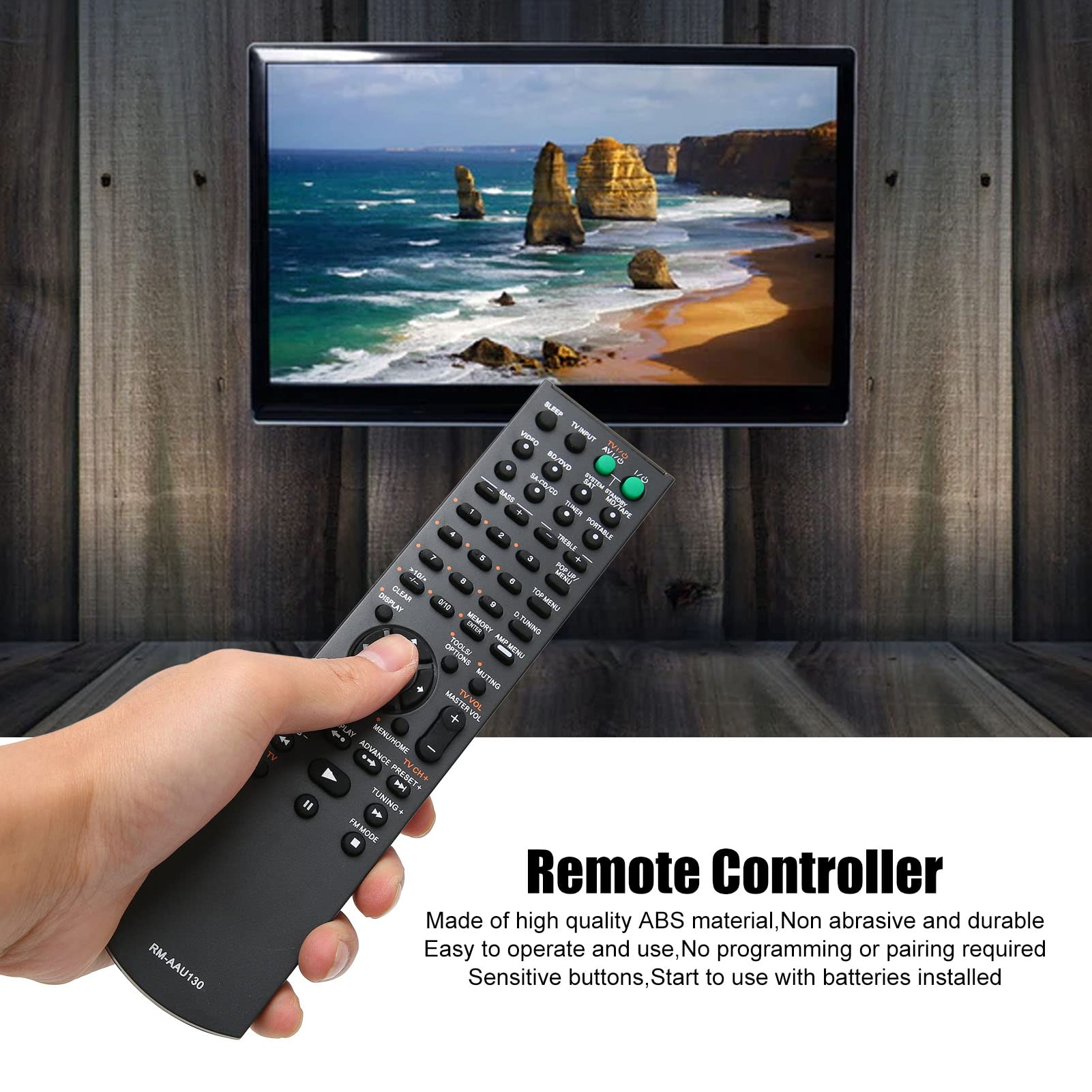 AAU130 Universal Remote Control Replacement for STR KM7, DH800, K1600, KM5000, KM7500 DVD AV Receiver - Perfect for Home Theater & Entertainment Systems
