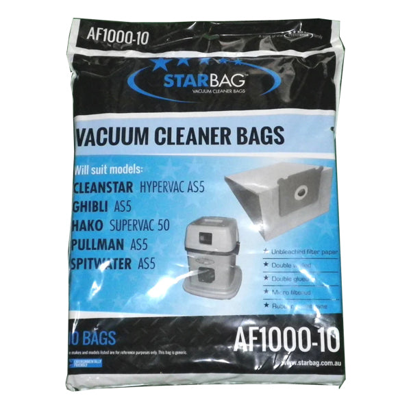 Starbag AF1000 10-Pack Vacuum Cleaner Bags - Compatible with [Brand/Model] - HEPA Filter Replacement for Home Cleaning & Pet Hair Removal